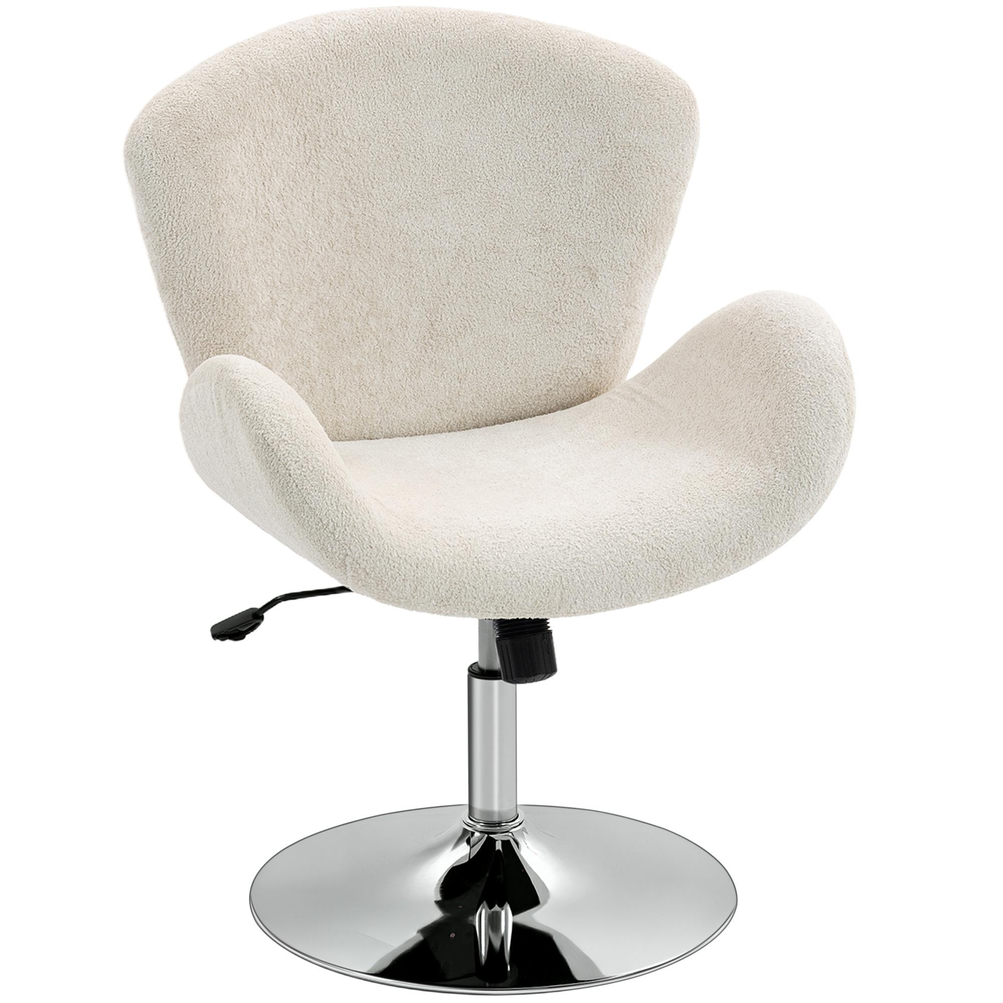 Cream White Butterfly Back Chair with Wide Seat