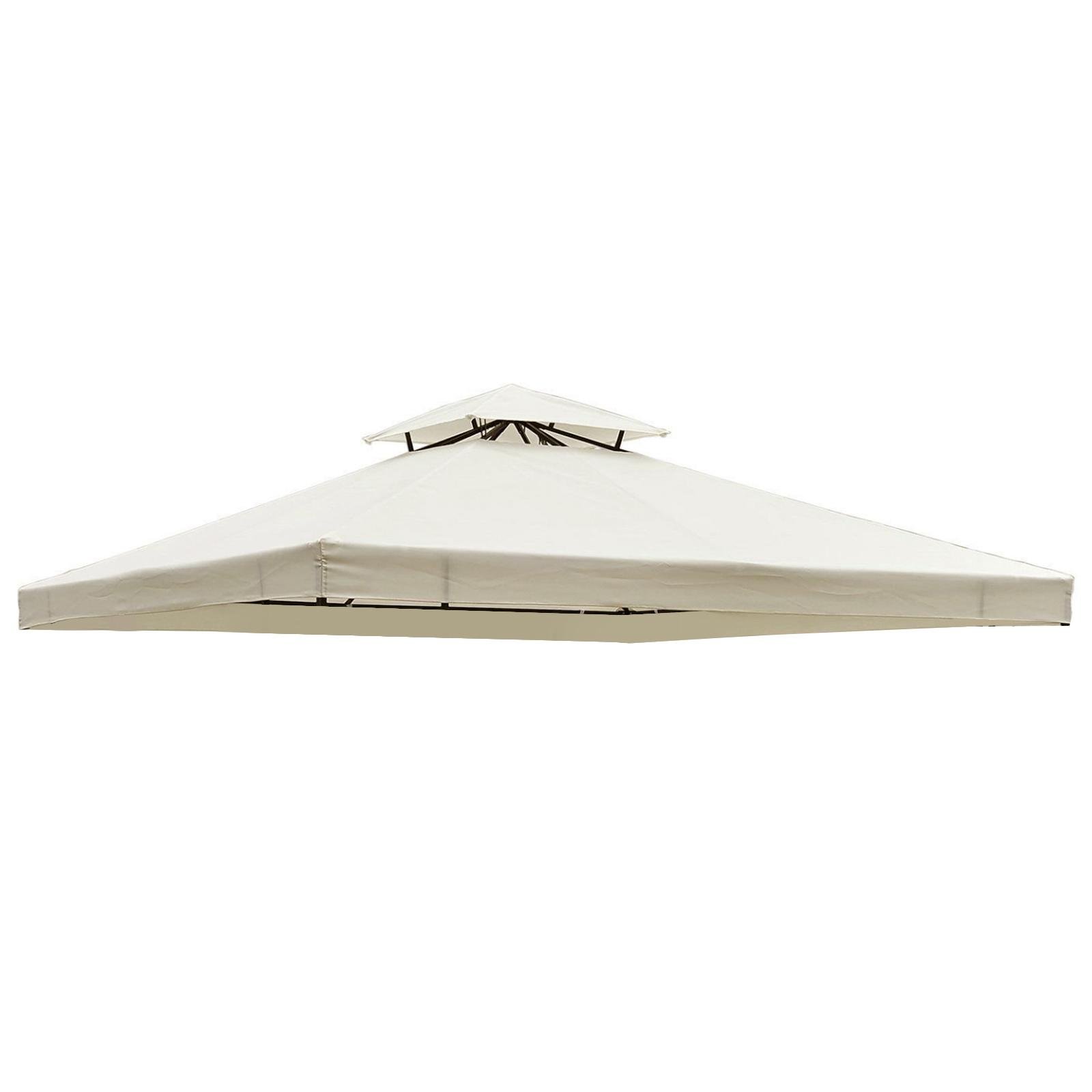 Cream White Canopy Top Replacement, Two-Tier 9.84 x 9.84 ft