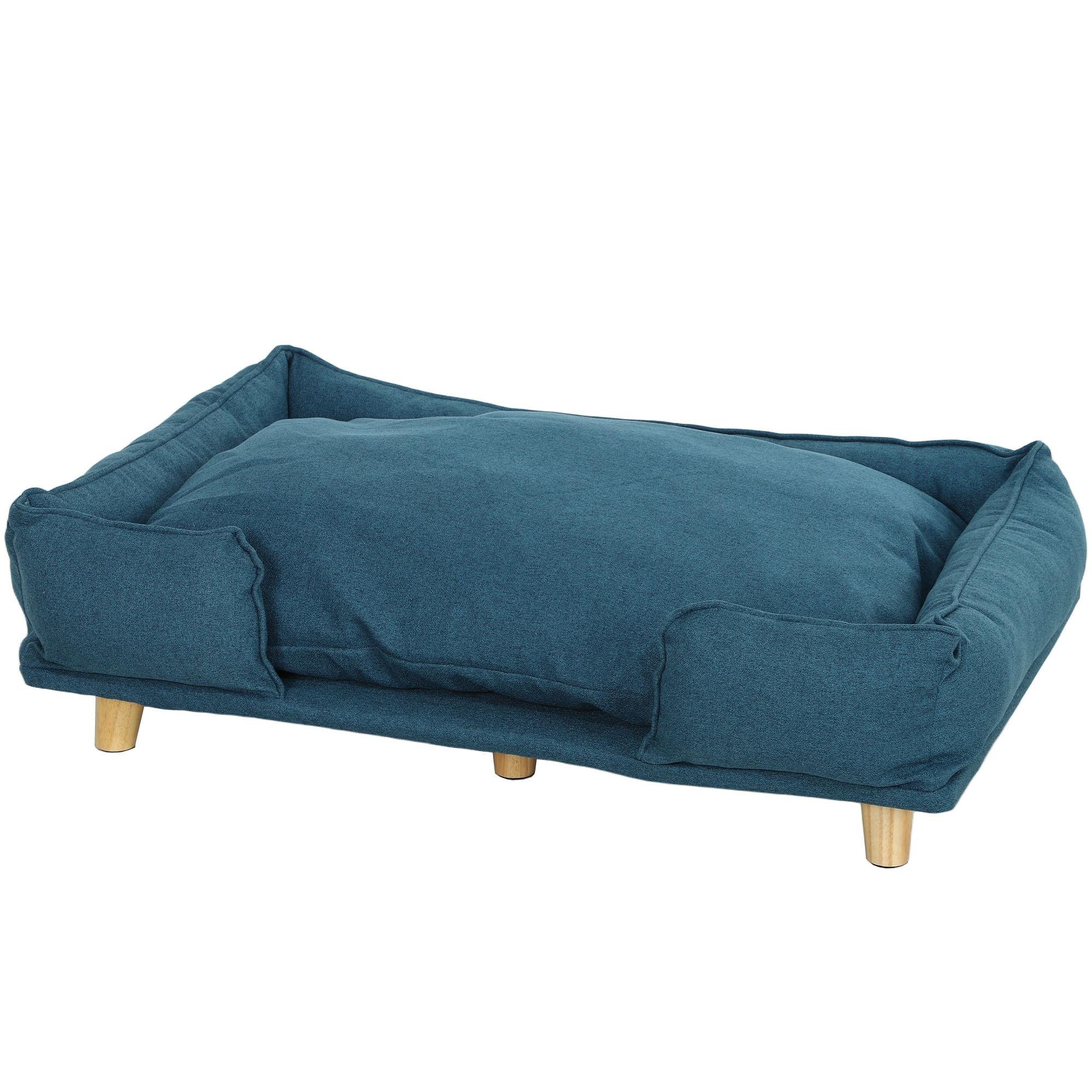 Blue Large Dog Sofa with Washable Cushion for Big Dogs