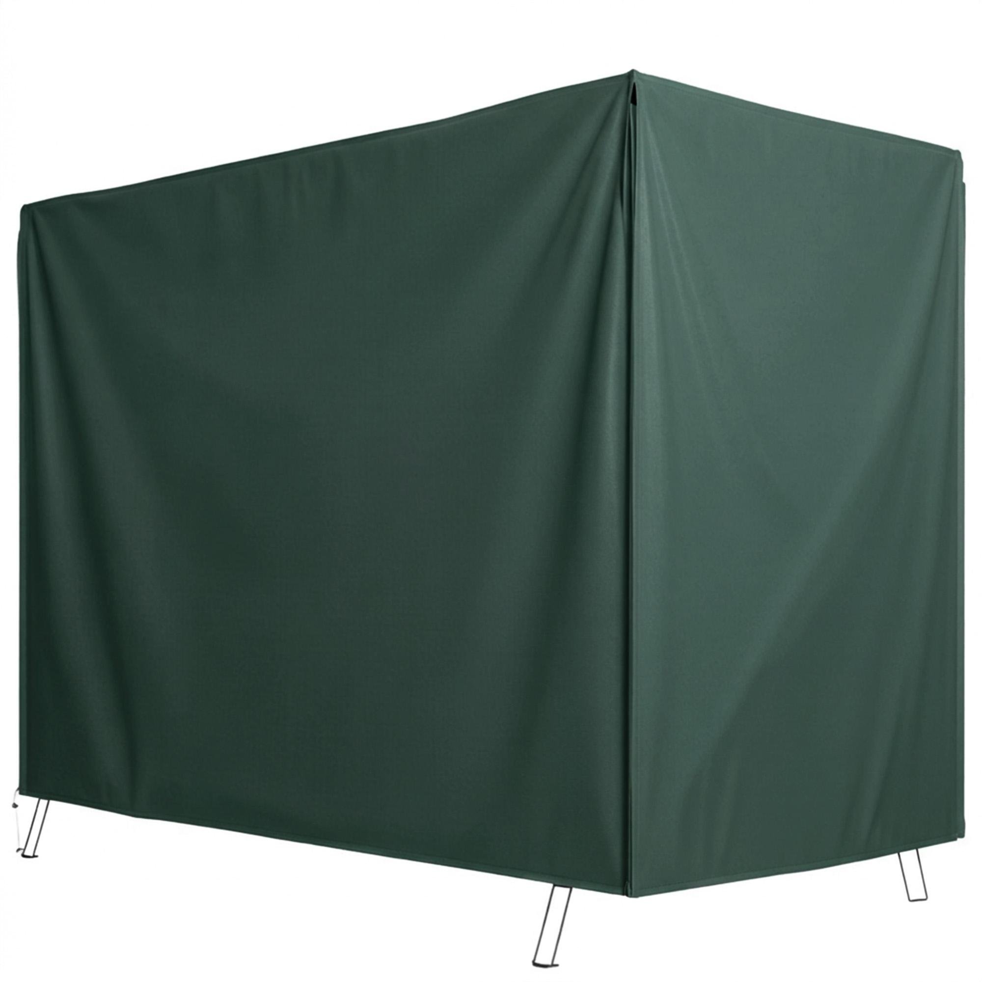 Dark Green Patio Swing Cover with Zipper, 80.7 x 48.8 x 64.6 in