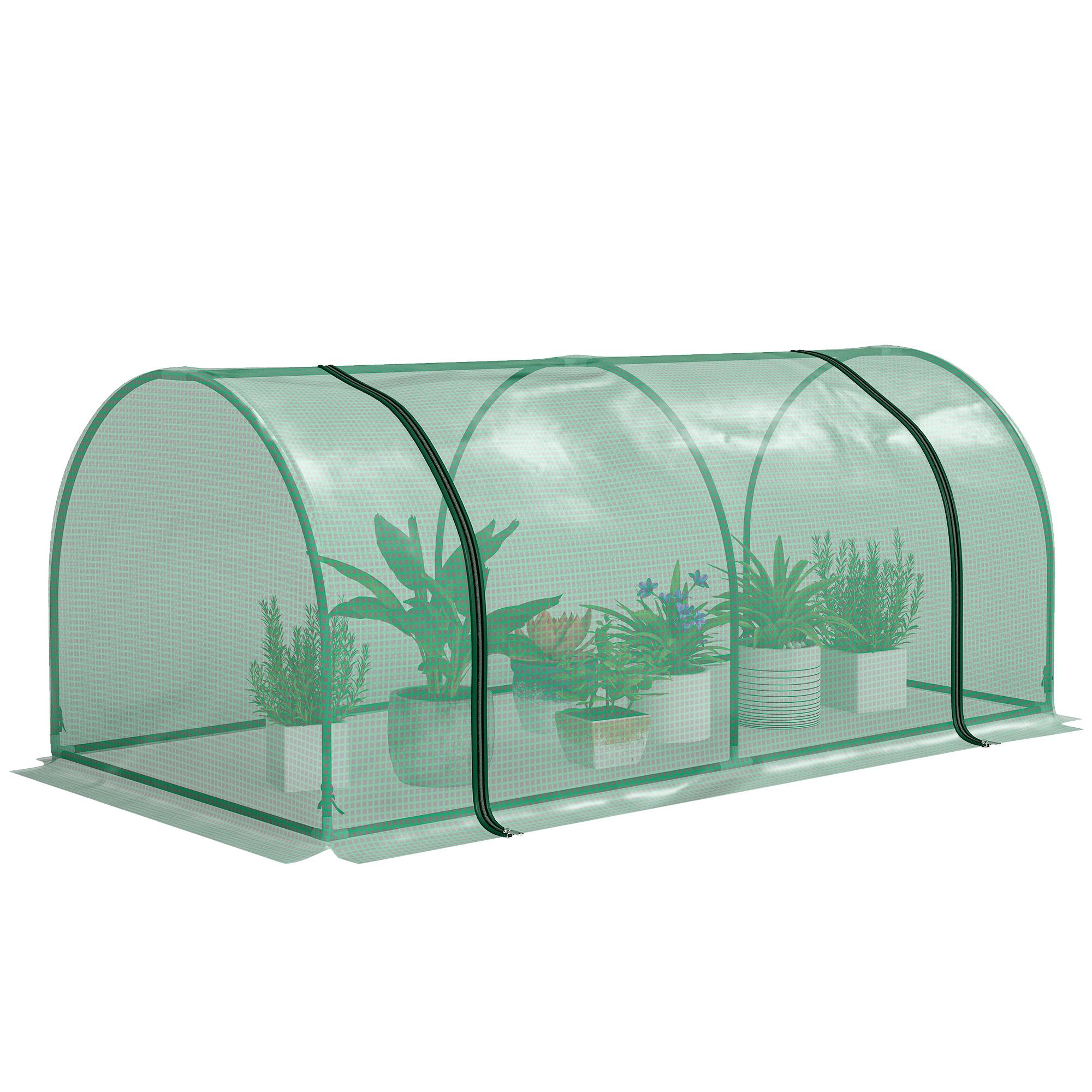 Steel PE Mini Greenhouse with Roll-Up Door, 78.75 in