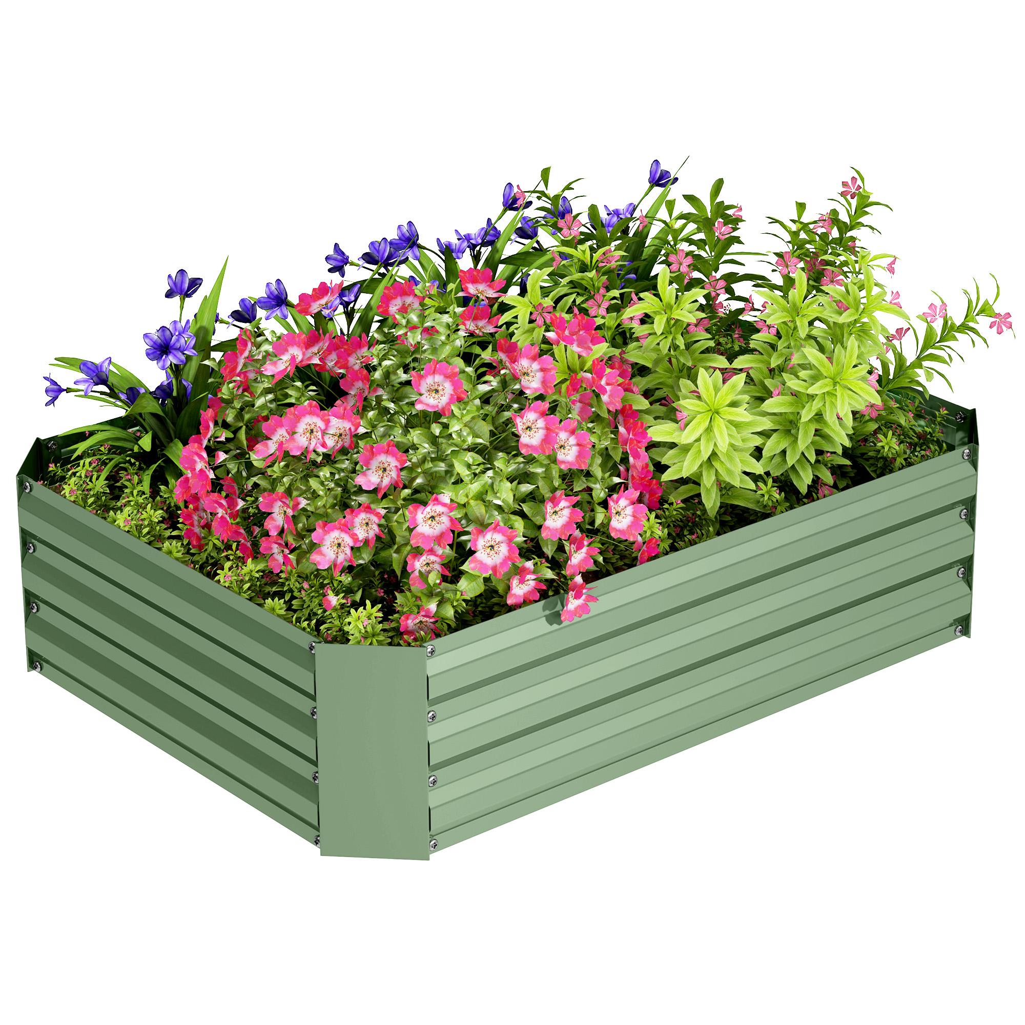 4x3 dark green planter with open bottom for herbs