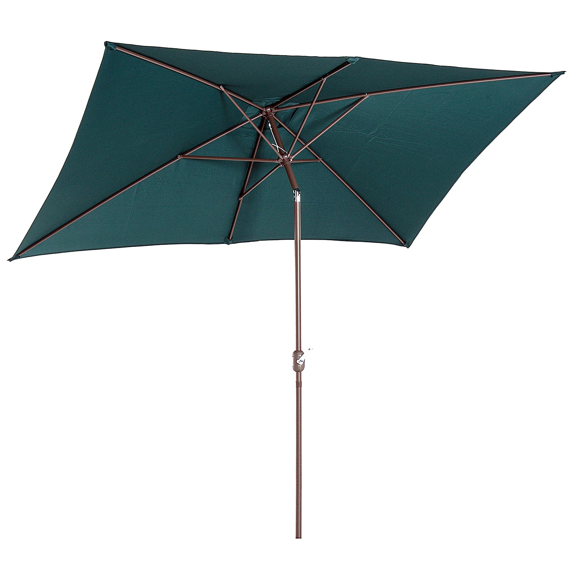 Dark Green 6.5x10 ft Umbrella with Tilt Canopy