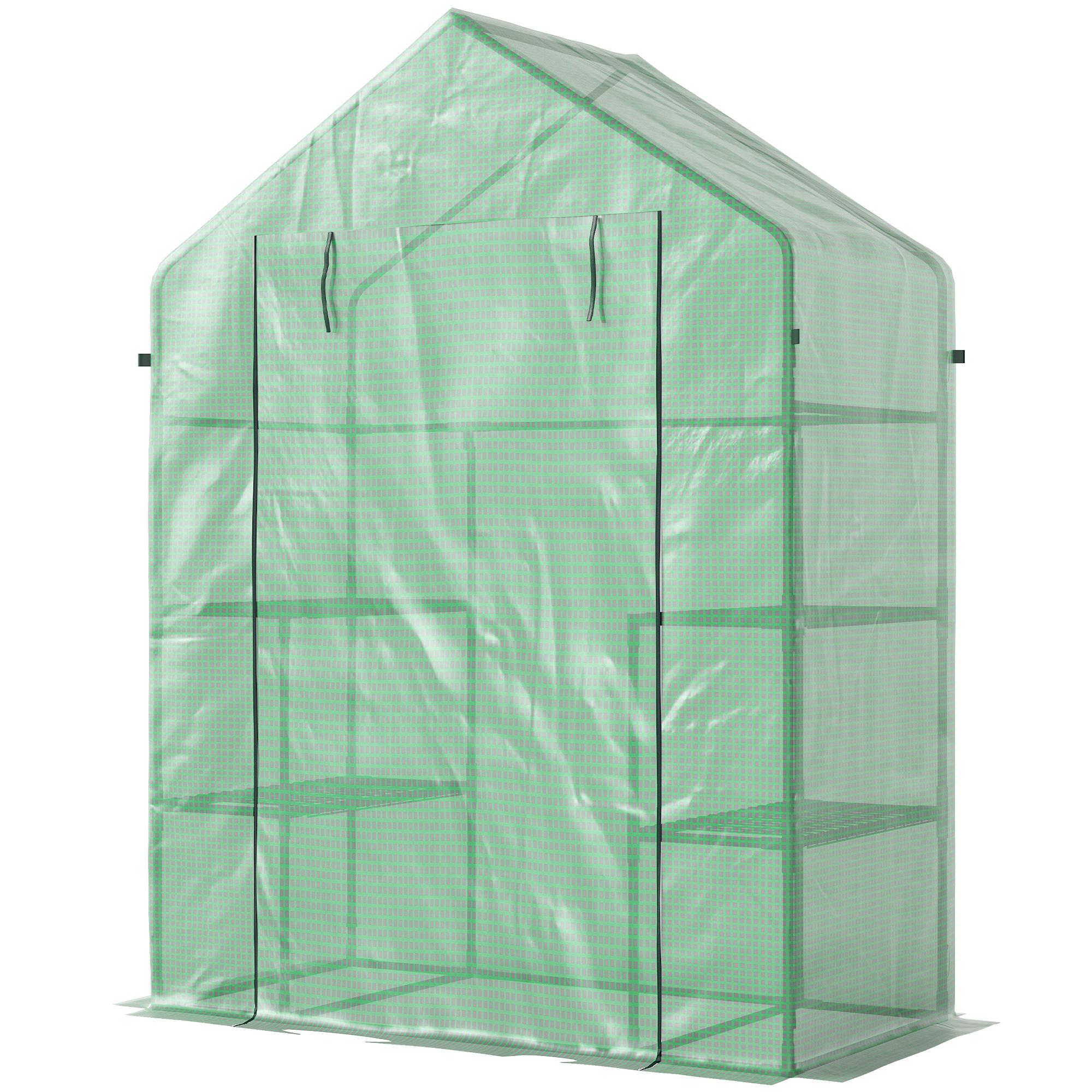 Dark Green 55.9 Inch Greenhouse with Four Shelves