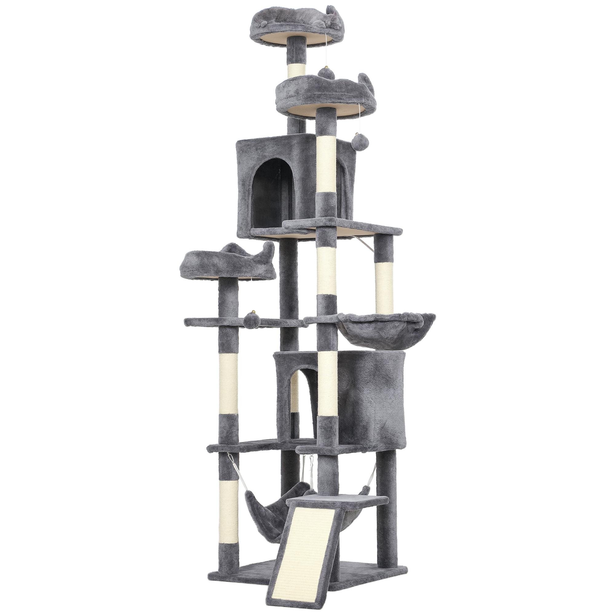 75.6 inch multi-level cat tree with scratching posts