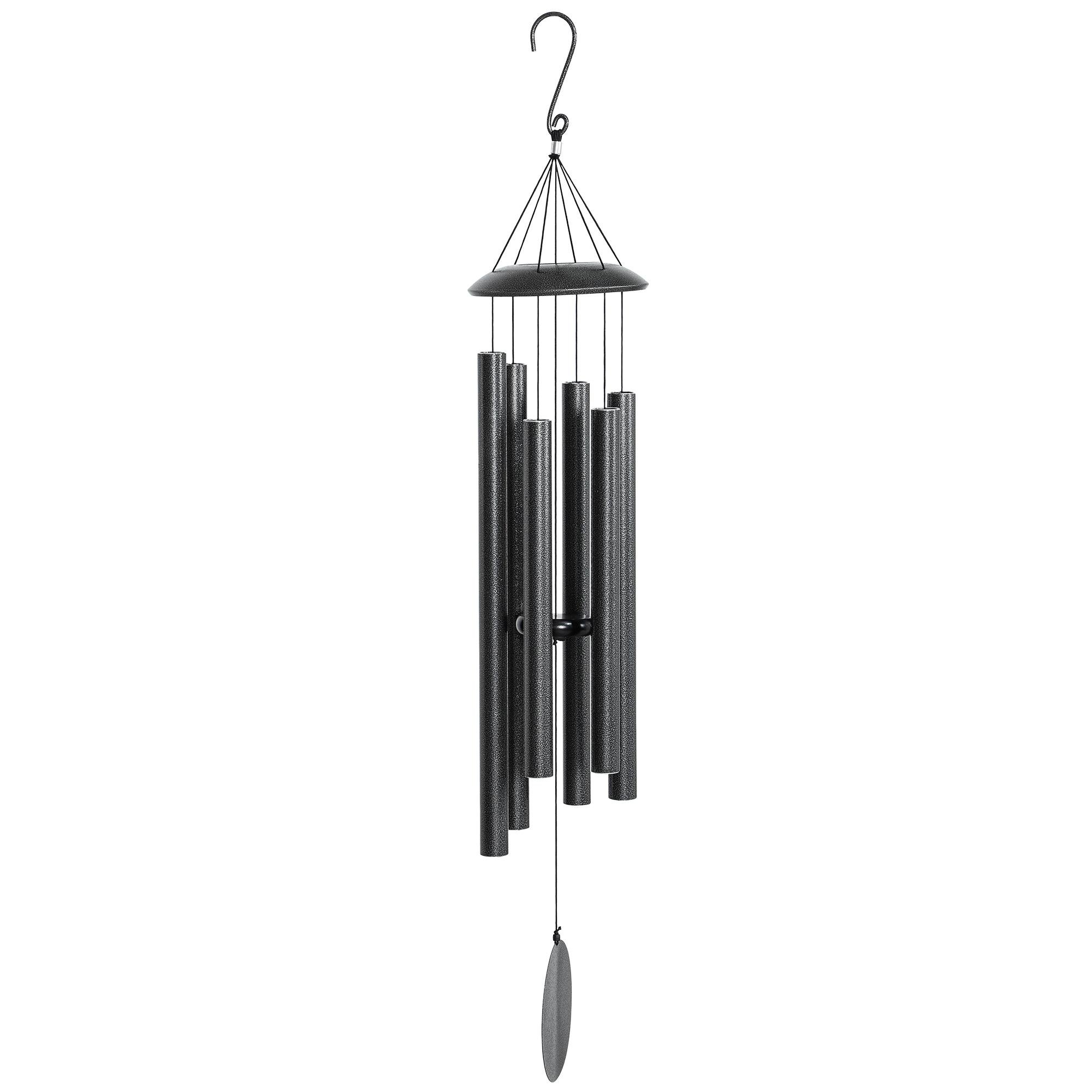 Dark Grey Aluminum Wind Chime with Adjustable Striker, 44.9 in