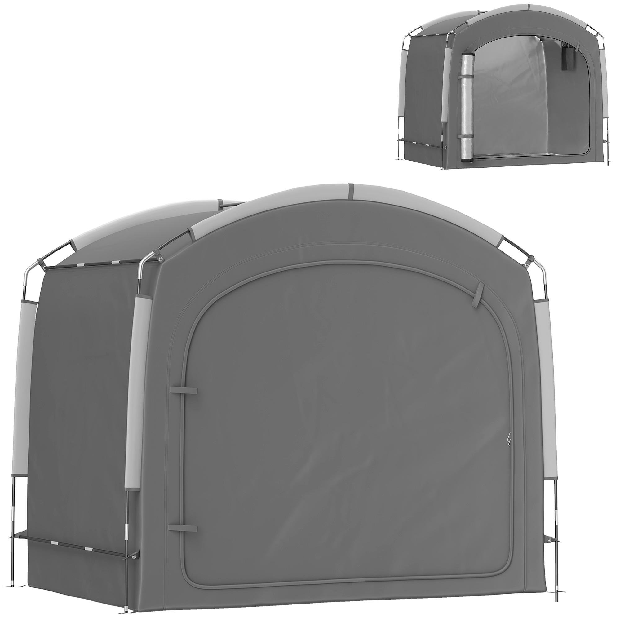 Dark Grey Bike Storage Tent, 4-Bike Outdoor Cover