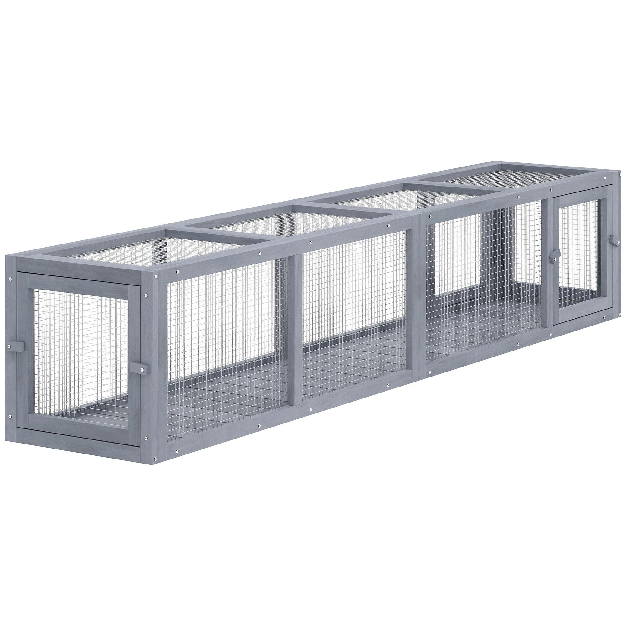 Dark Grey Cat Tunnel with Extendable 79-Inch Design