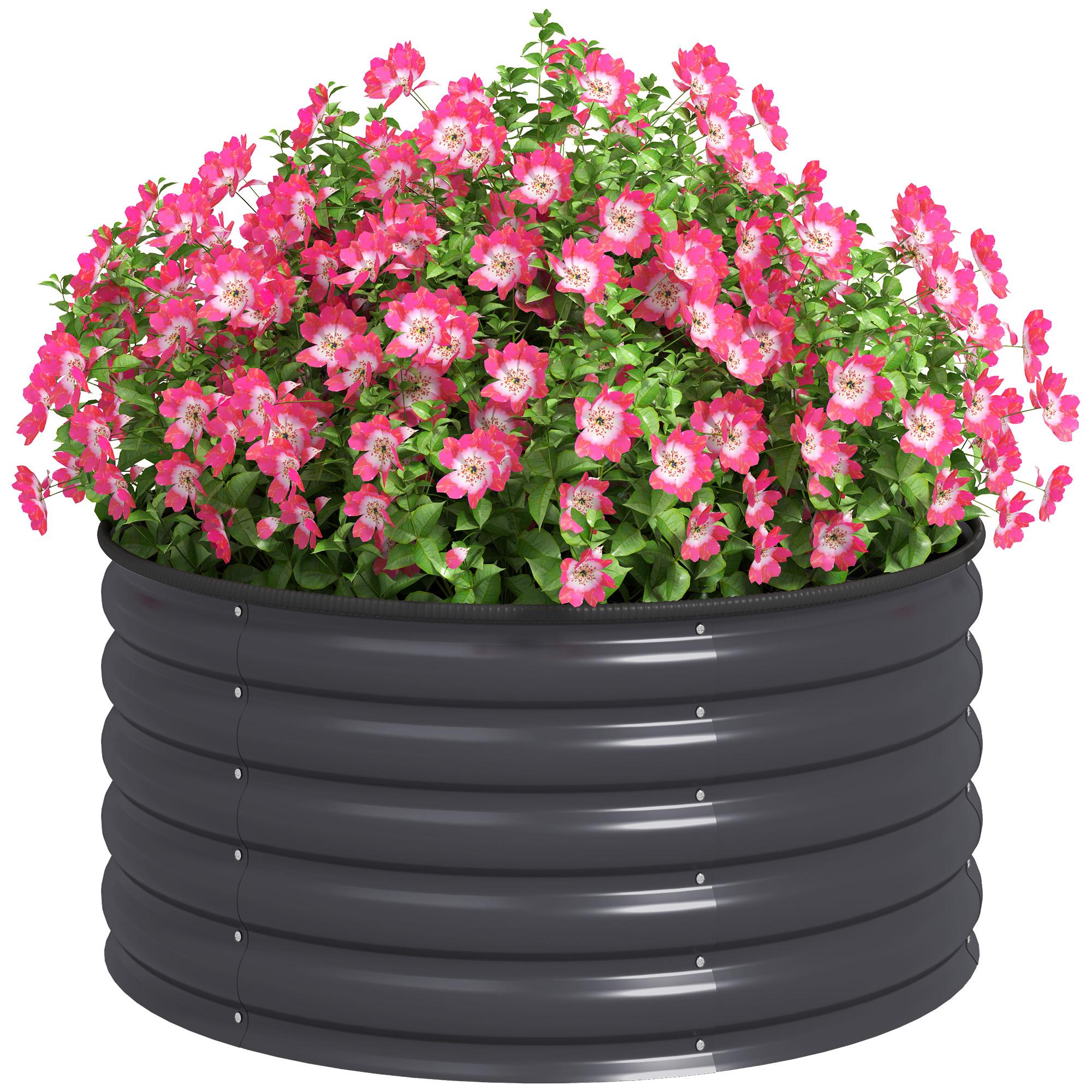 Dark Grey 3x3 Raised Bed with 16.9-Inch Depth
