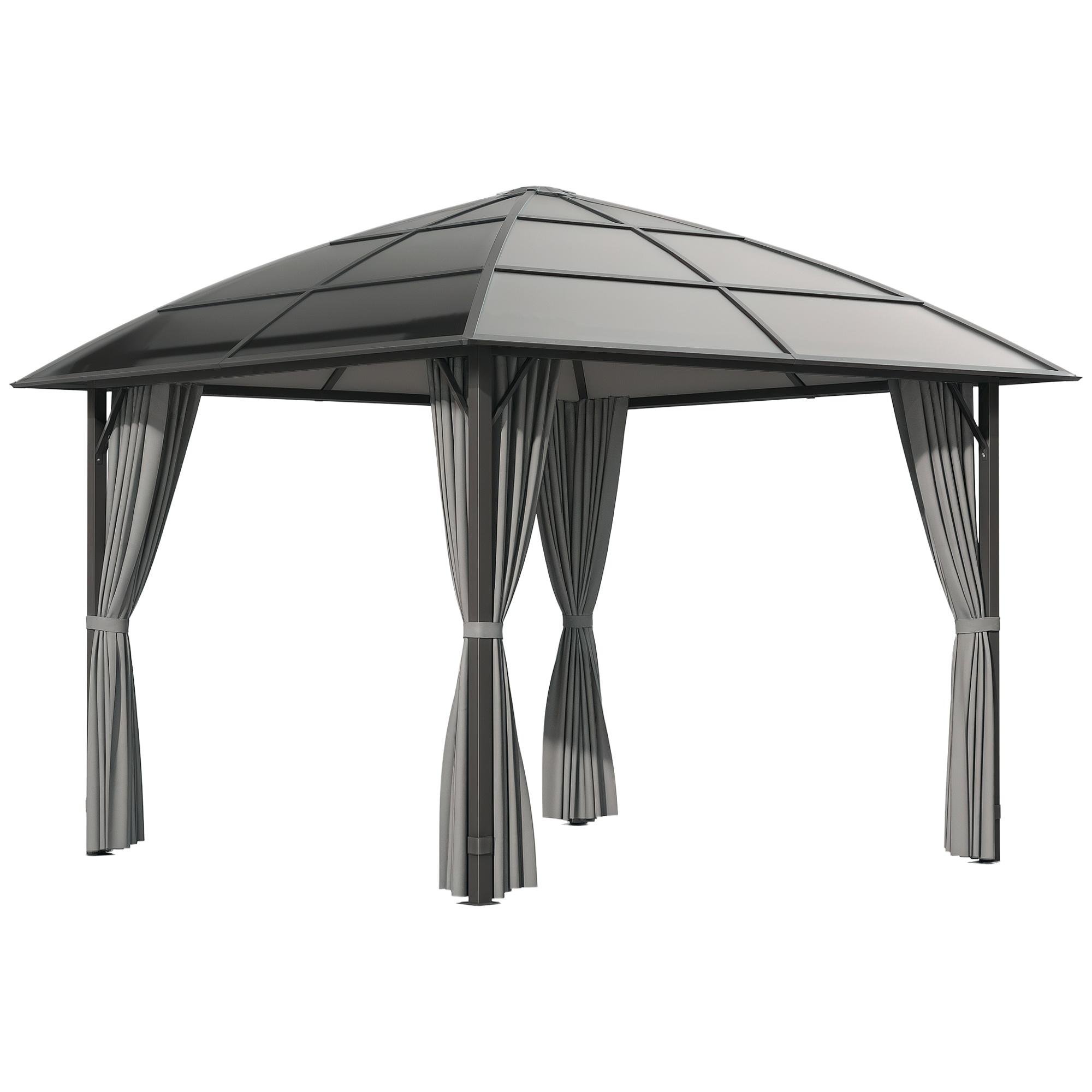 Dark Grey 10x10 Hardtop Gazebo with UV60+ Roof