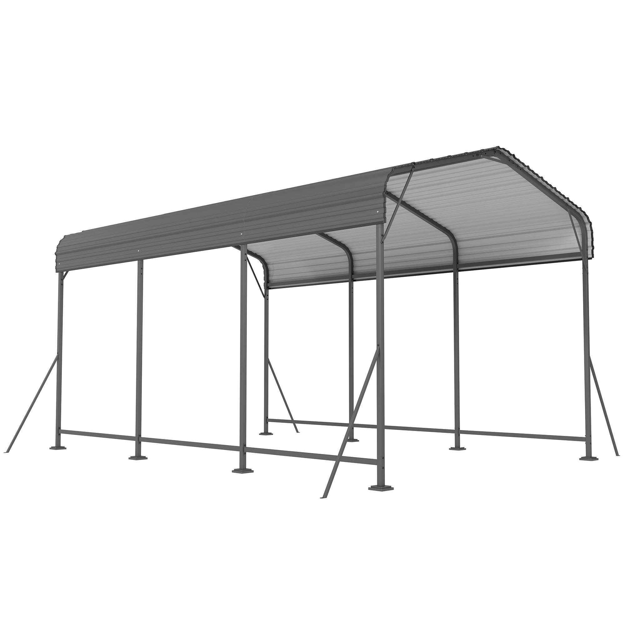 10 x 15 Roofed Carport with Steel Roof for Vehicles