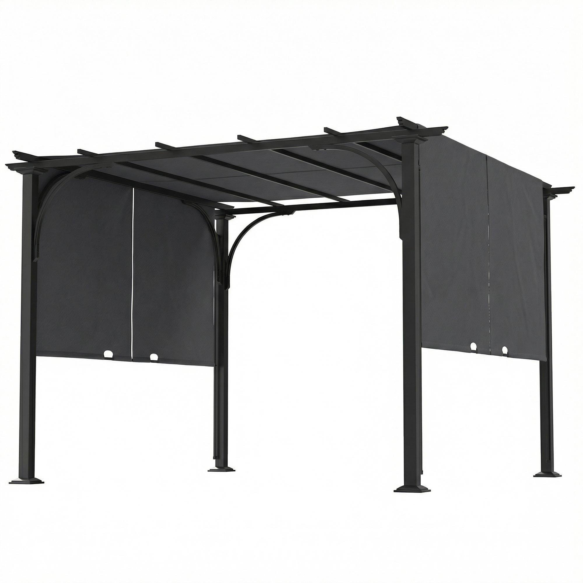 118 Inch Retractable Pergola with UPF50+ Canopy