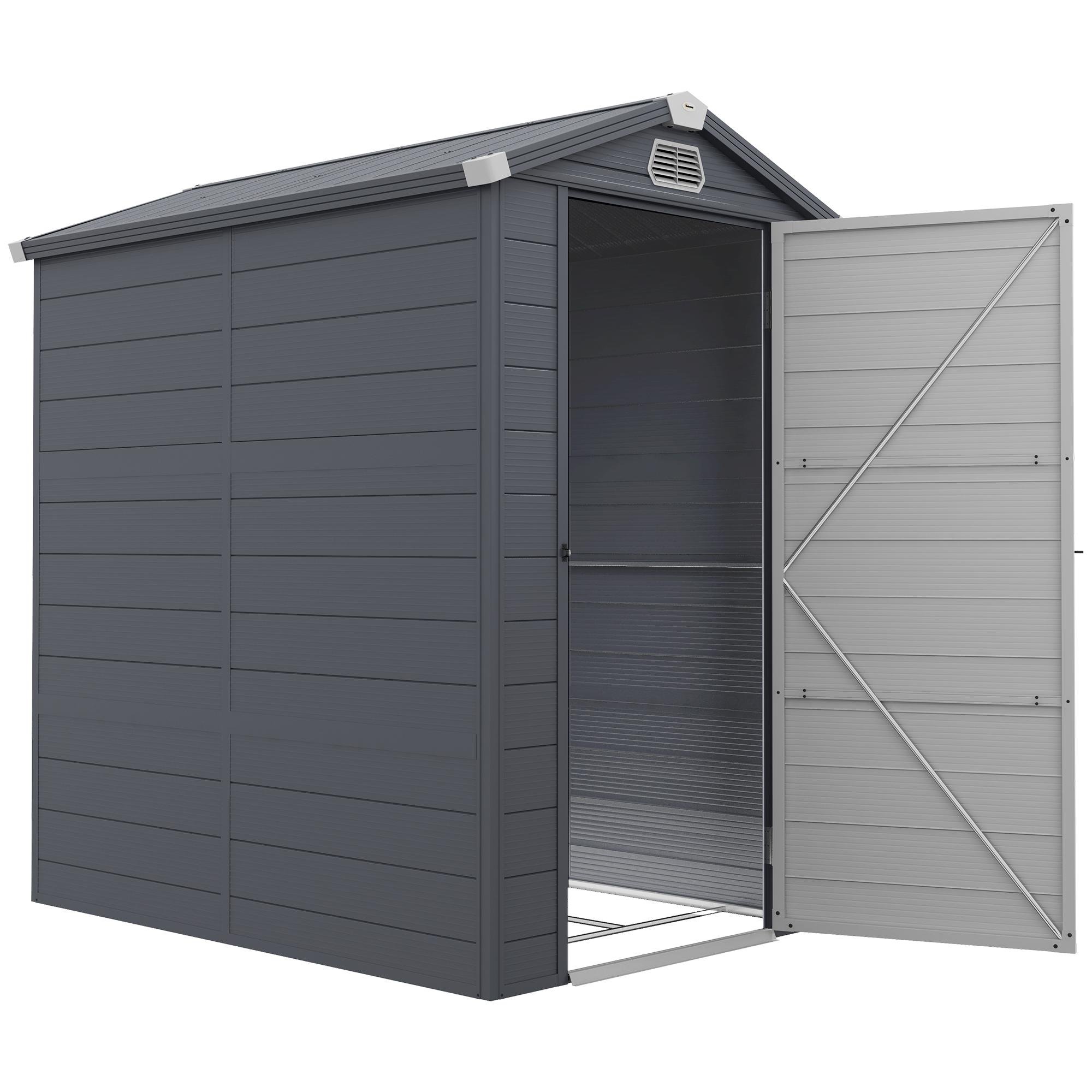 4.5 x 6 polypropylene shed with foundation kit