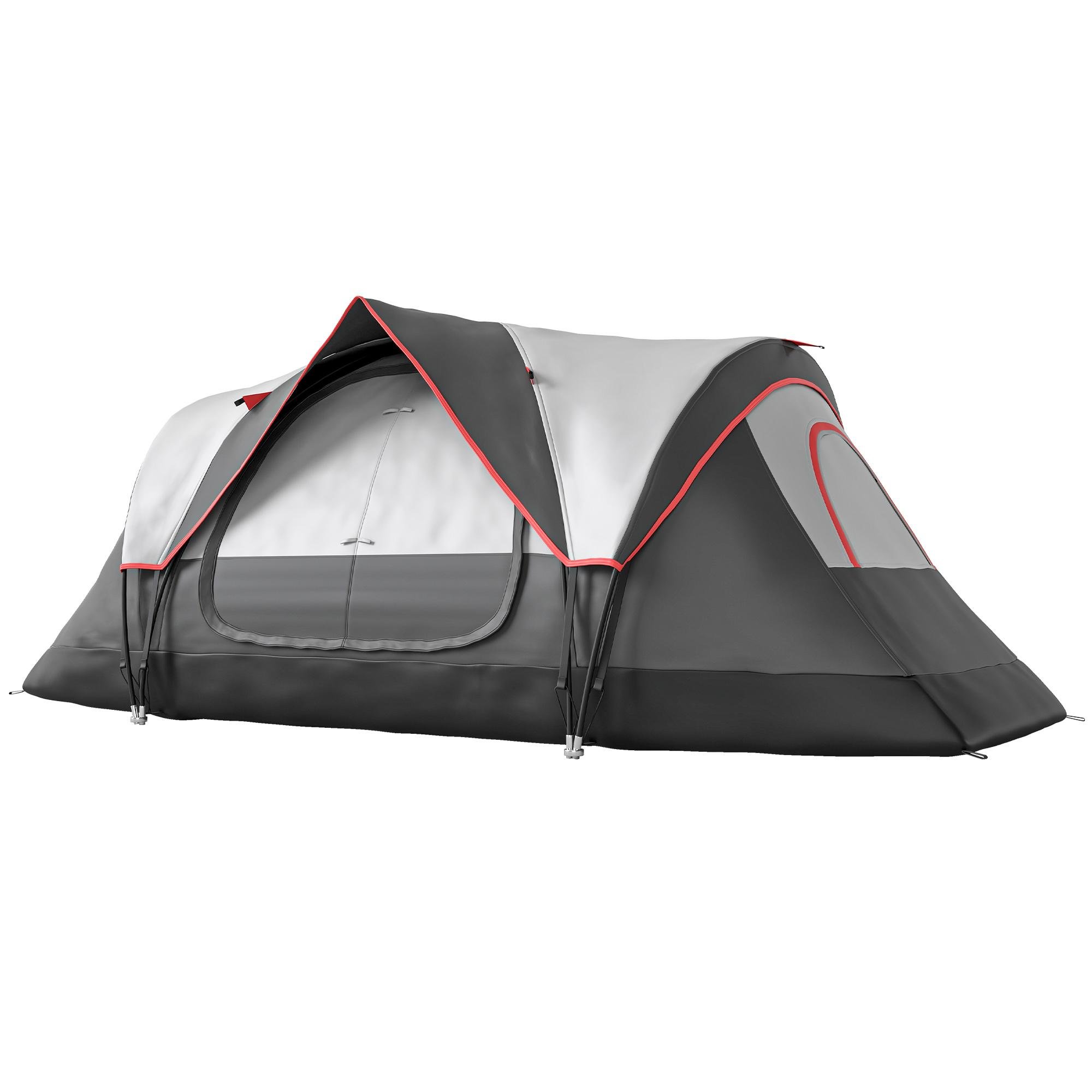 Dark Grey Six Person Tent with 2000mm Rainfly