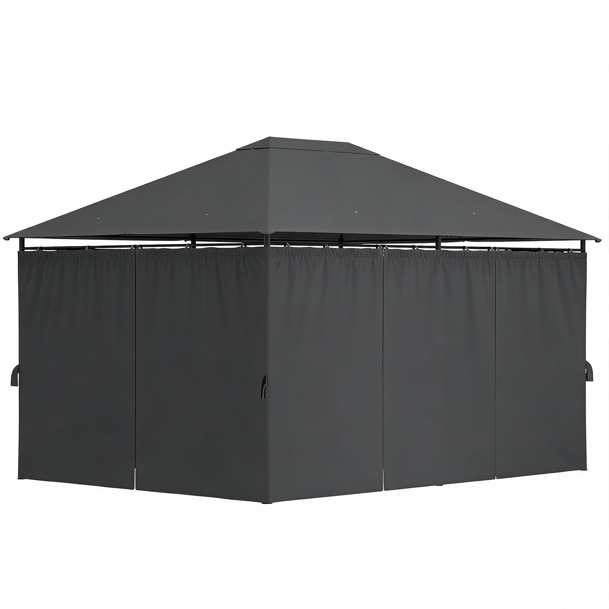13 ft Soft Top Gazebo with Removable Curtains