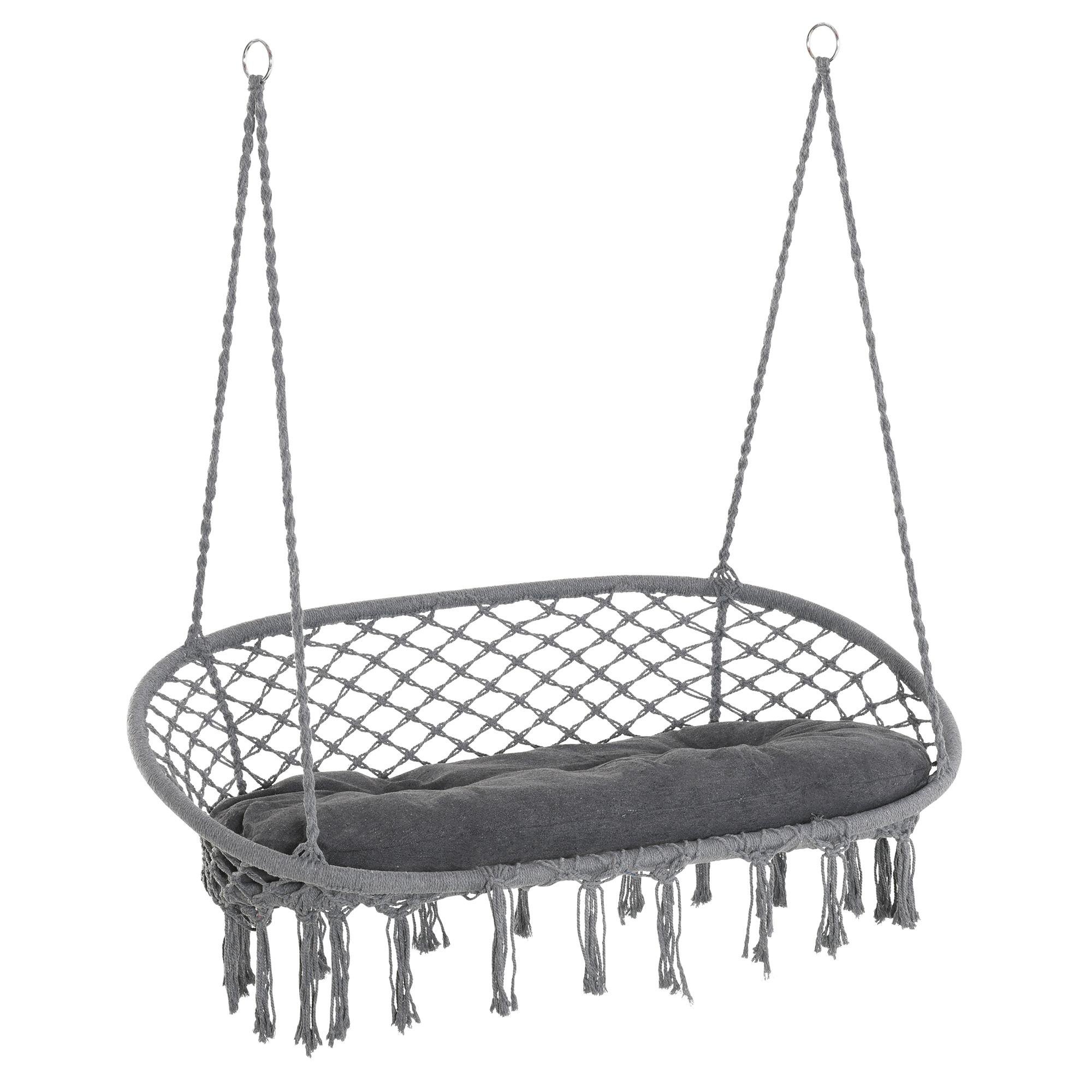 Boho Double Hammock Chair with 396 lb Capacity