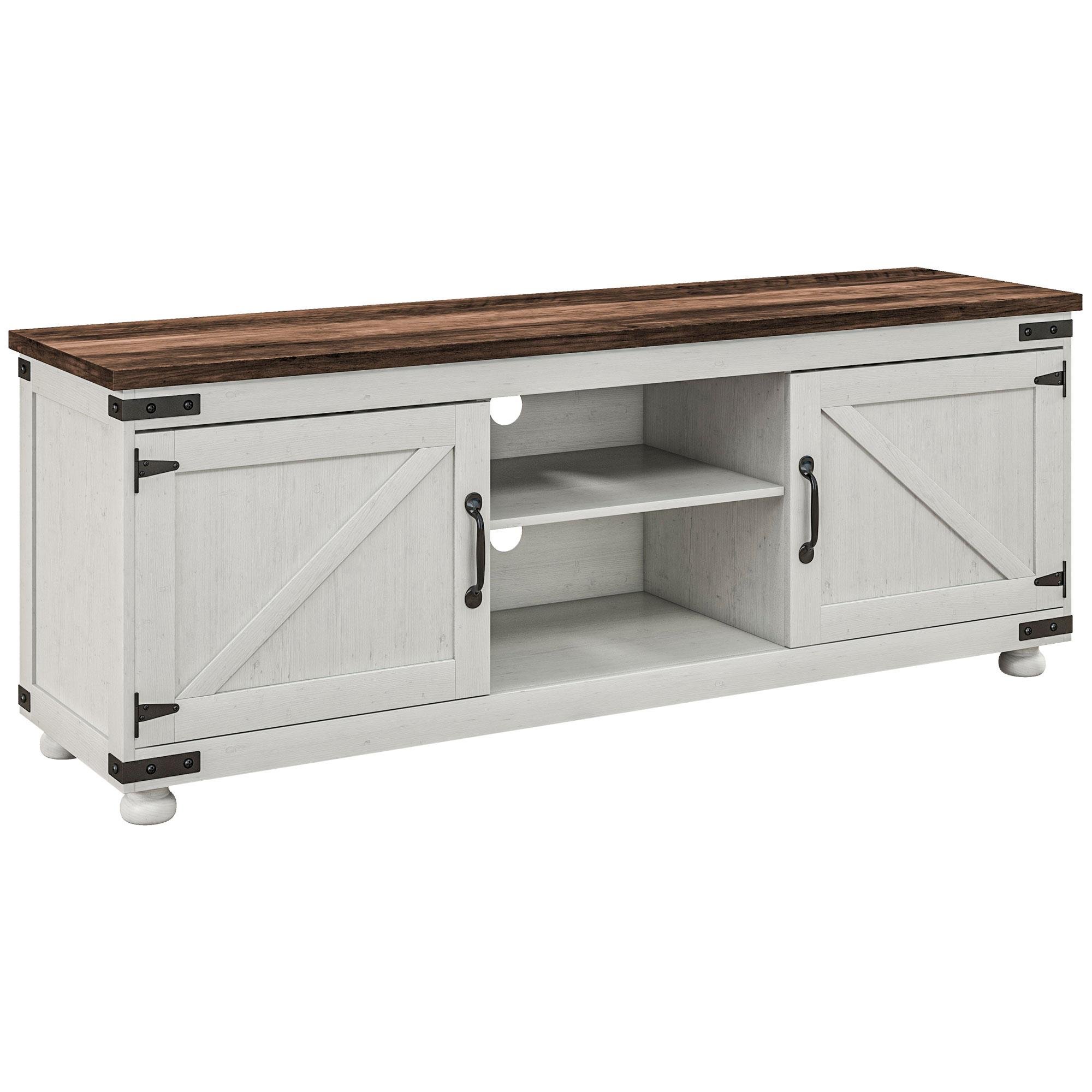 58 Inch Farmhouse TV Stand with Barn Doors