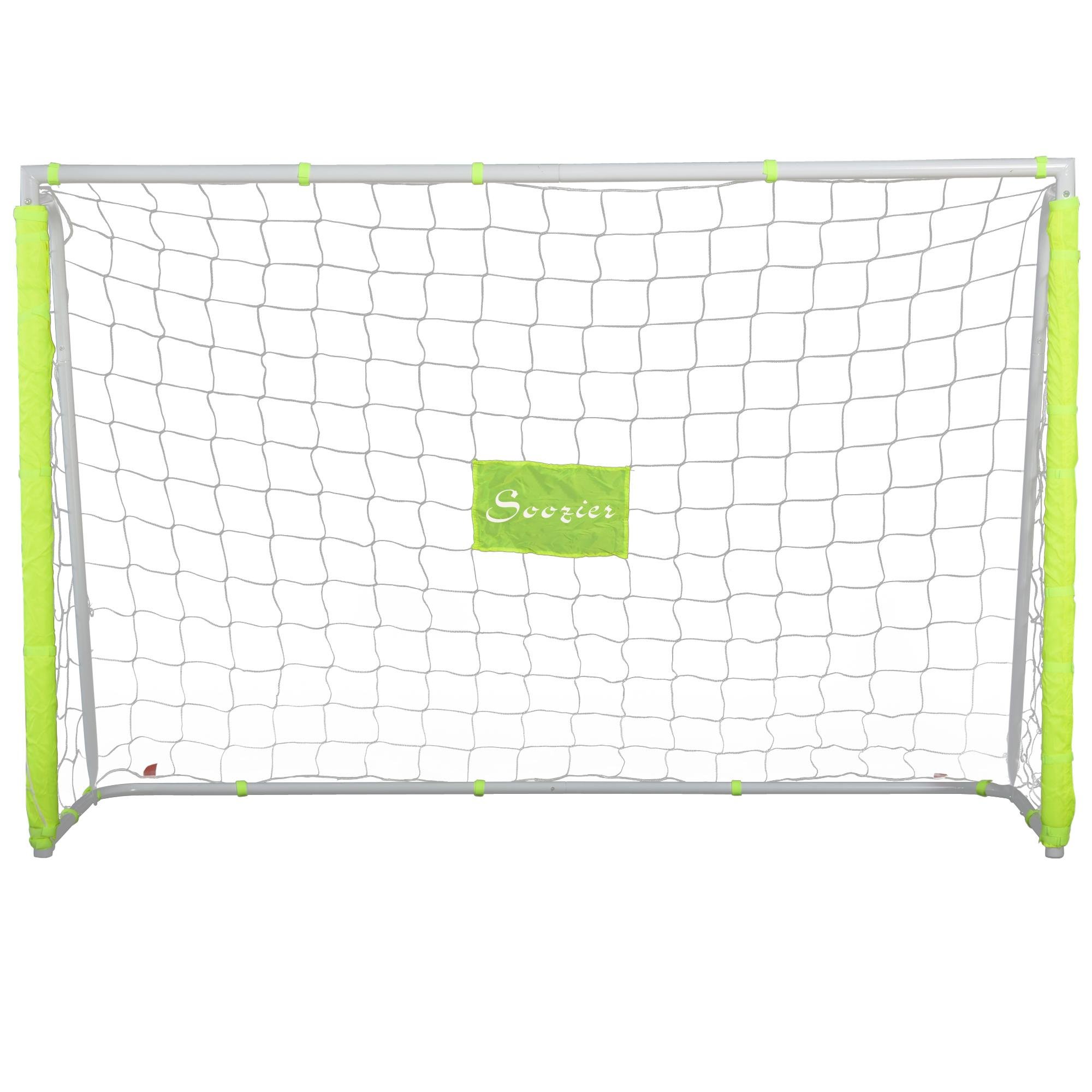 6ft Yellow Soccer Goal Net with Steel Frame for Practice