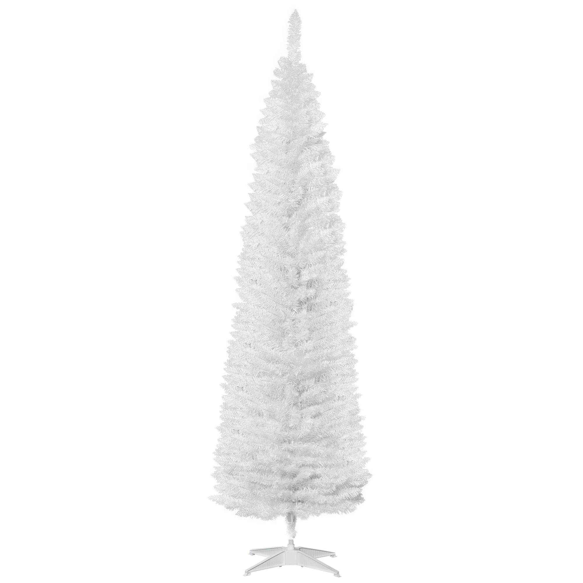 7 ft White Pencil Christmas Tree with 499 Tips