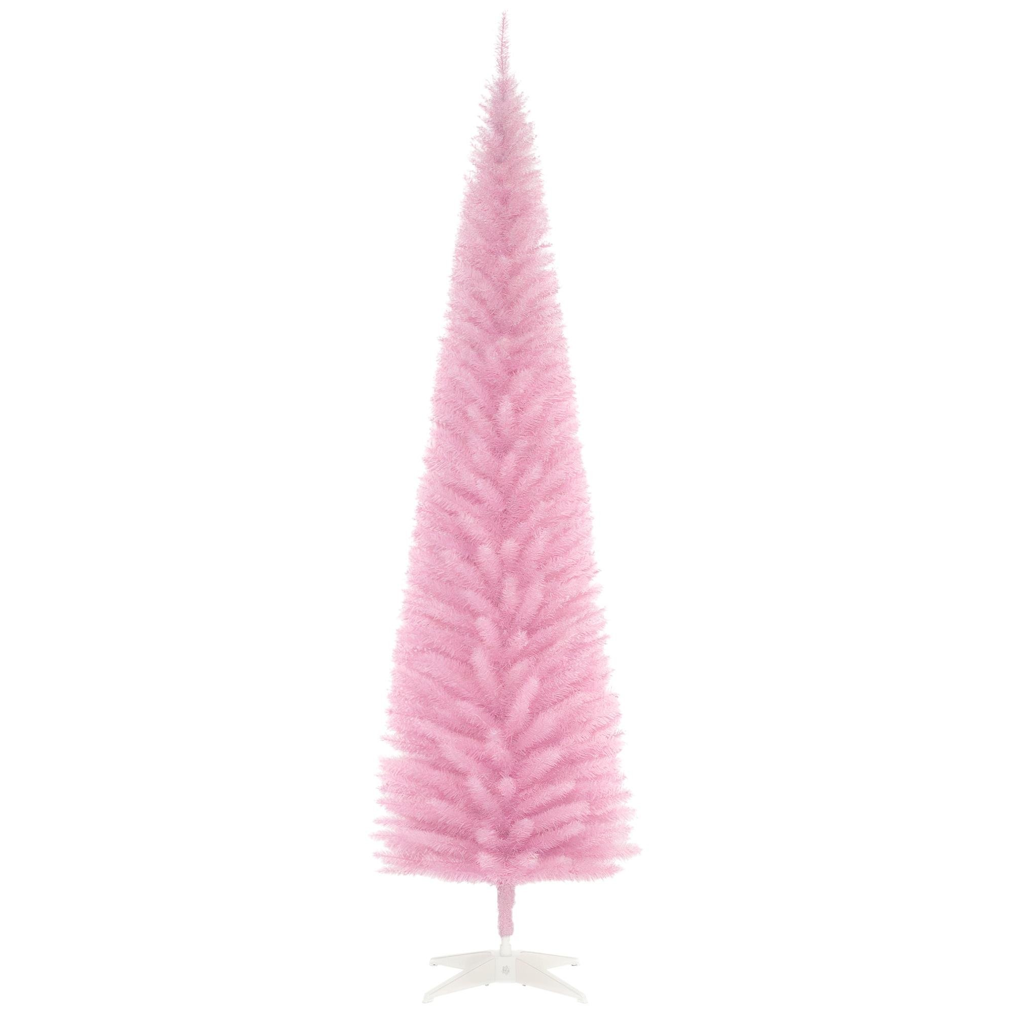 7 ft Pink Slim Tree with 499 Realistic Branches