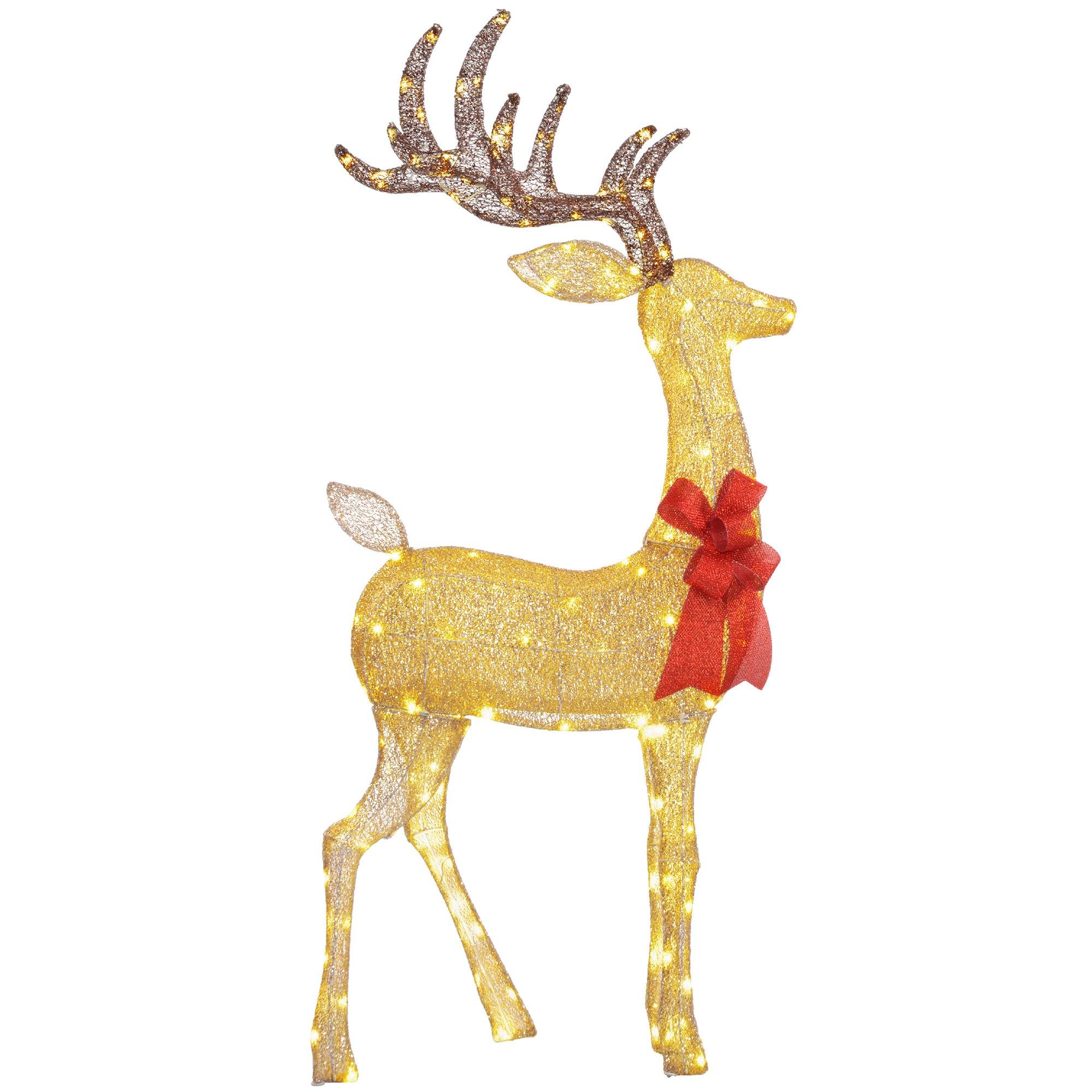 Gold 53 Inch Reindeer with 137 LEDs for Christmas Yards