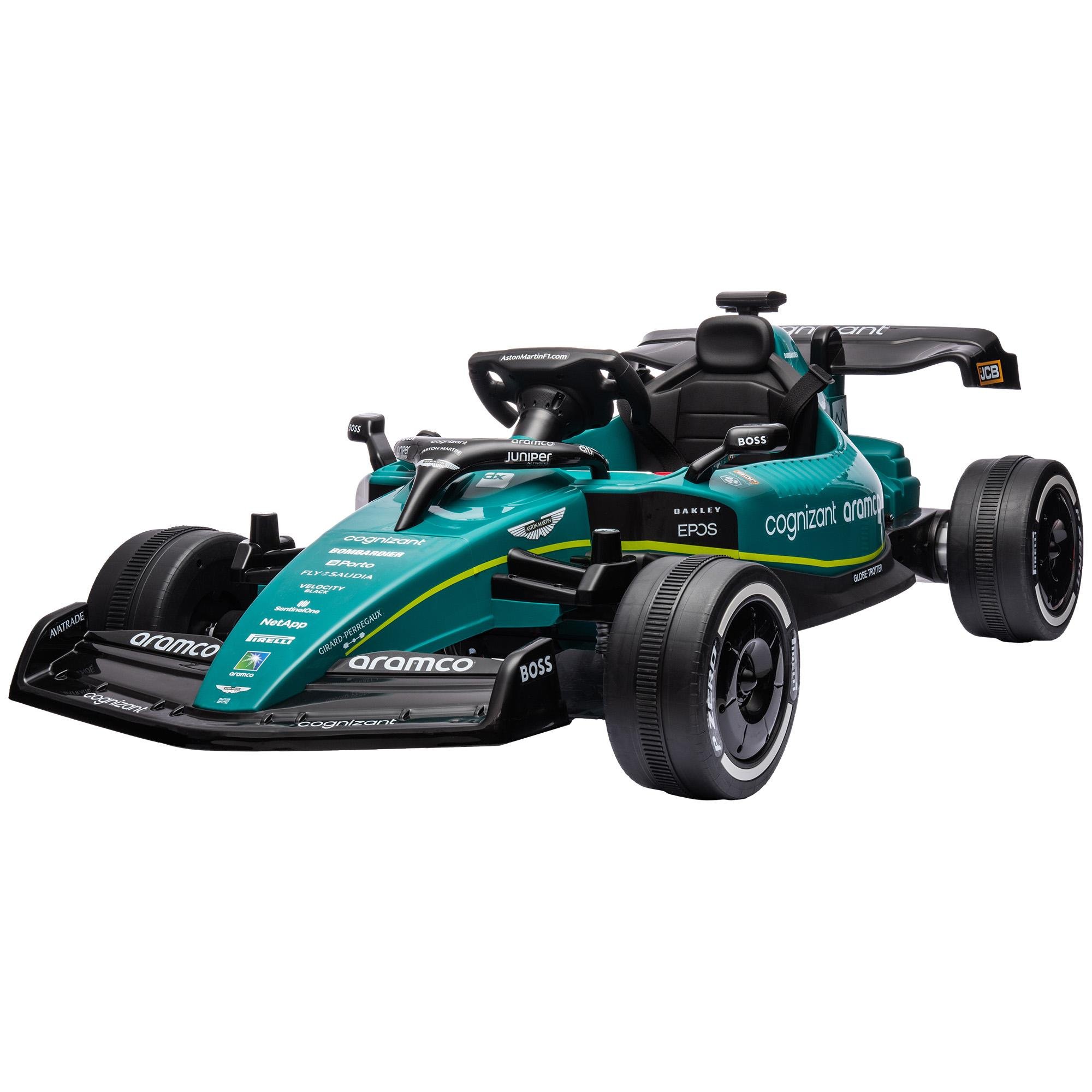 Green 12V Remote Go Kart with Bluetooth