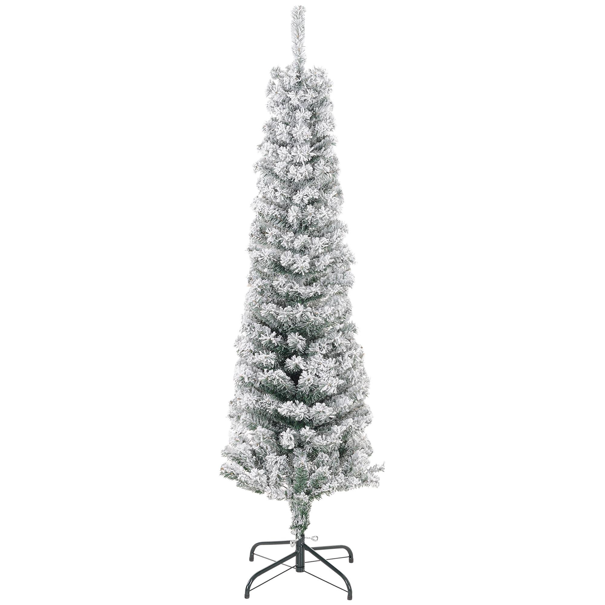 5 ft Flocked Pencil Tree with 390 Branch Tips