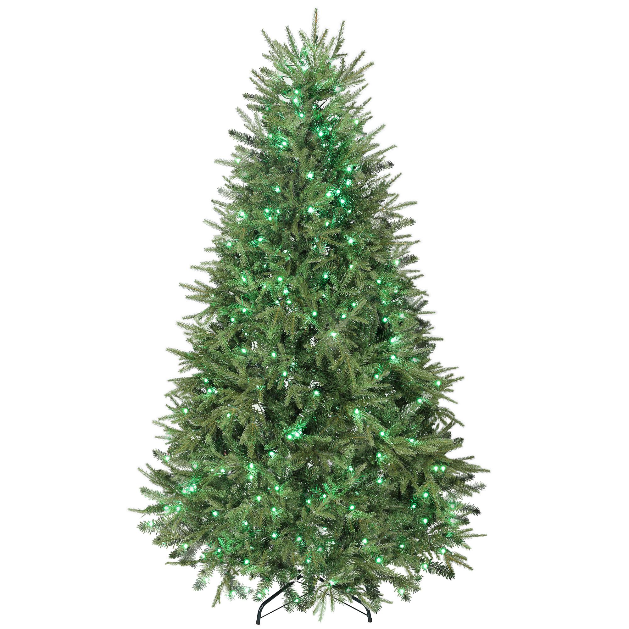 6.5ft green synchronized fir tree with DIY LED lights