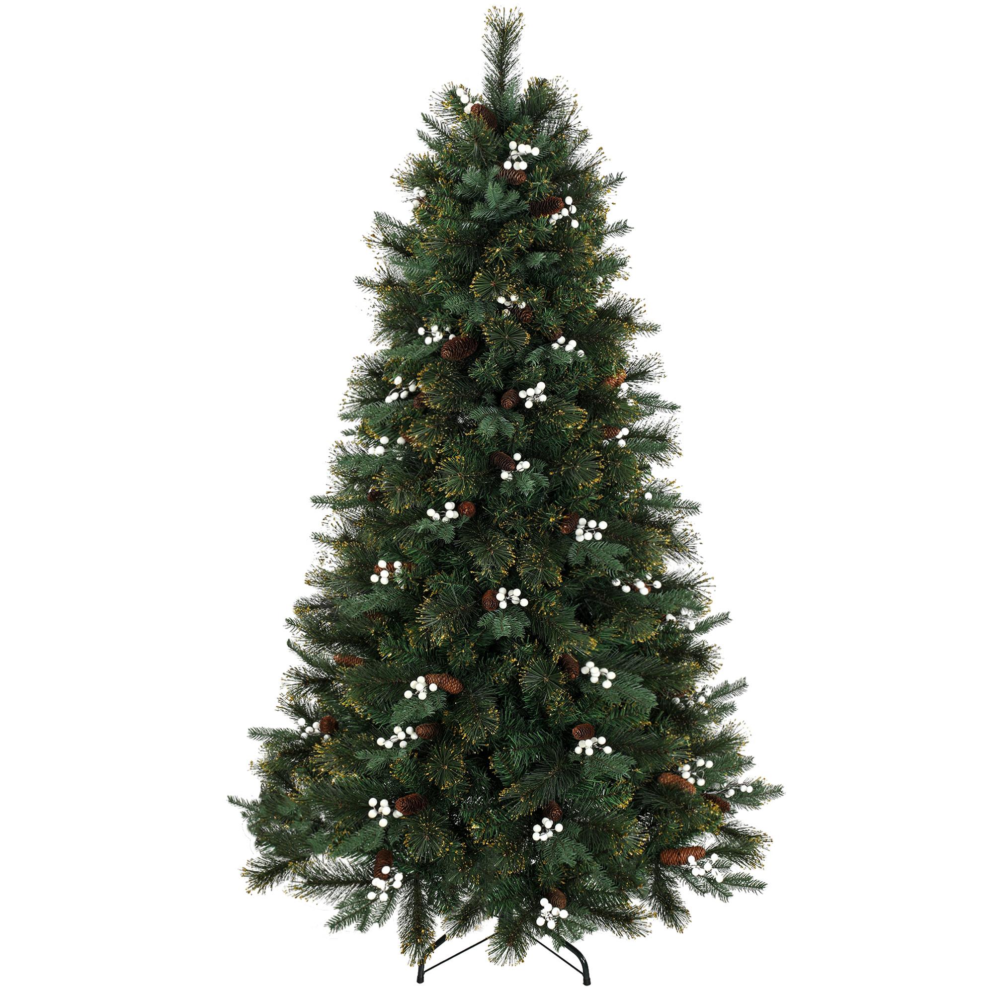 6ft Green Berry Fir Tree with Hinged Branches