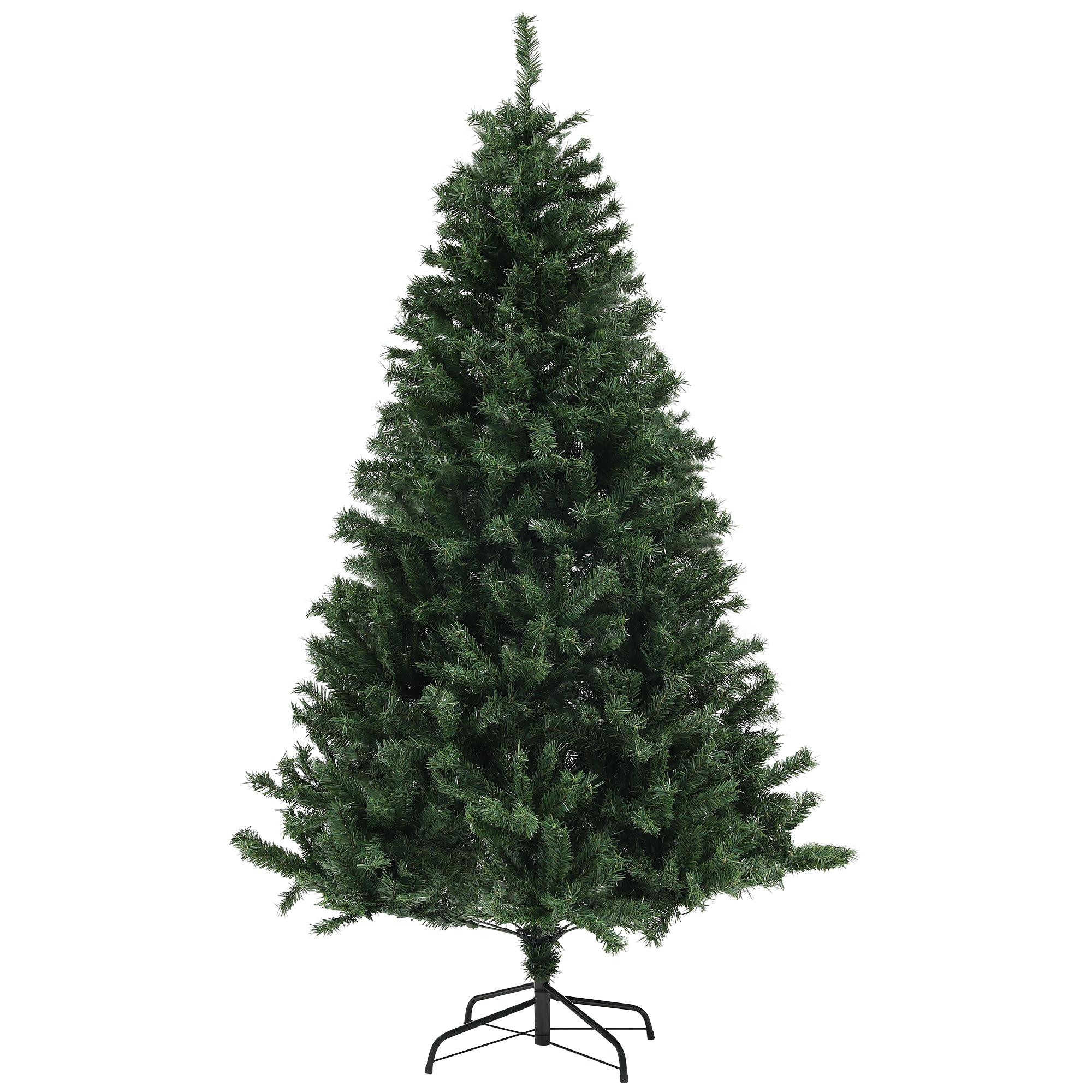 6ft green auto open tree with steel base for indoor décor
