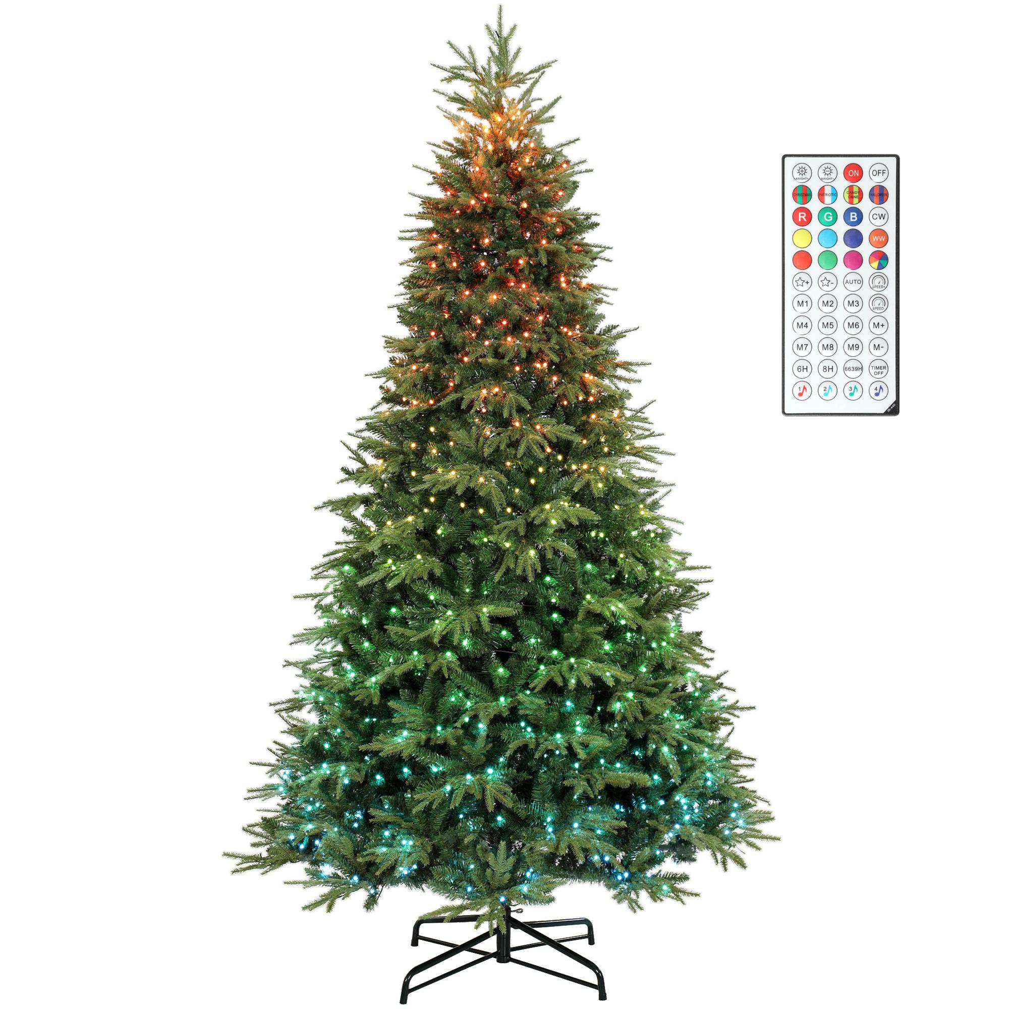 9ft green synchronized fir tree with 900 DIY LEDs