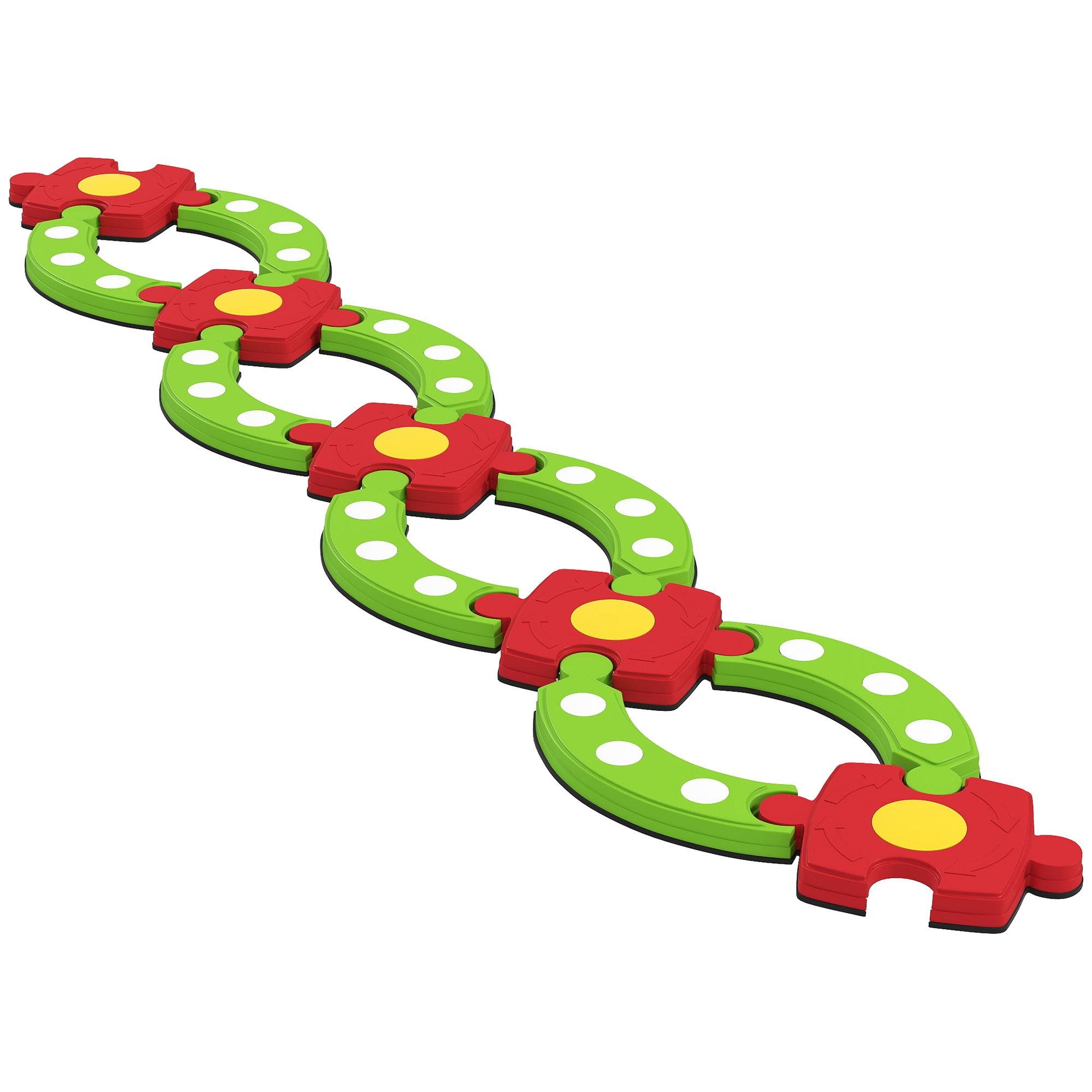 Green Modular Balance Beam Set for Kids 3-8