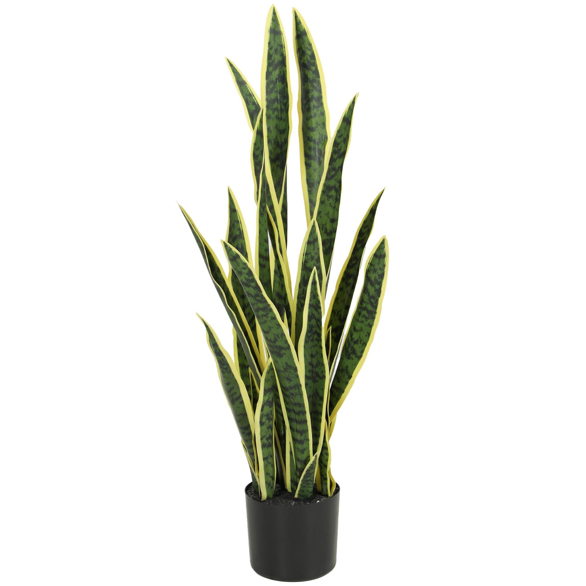 35.4 Inch Artificial Snake Plant with 21 Realistic Leaves