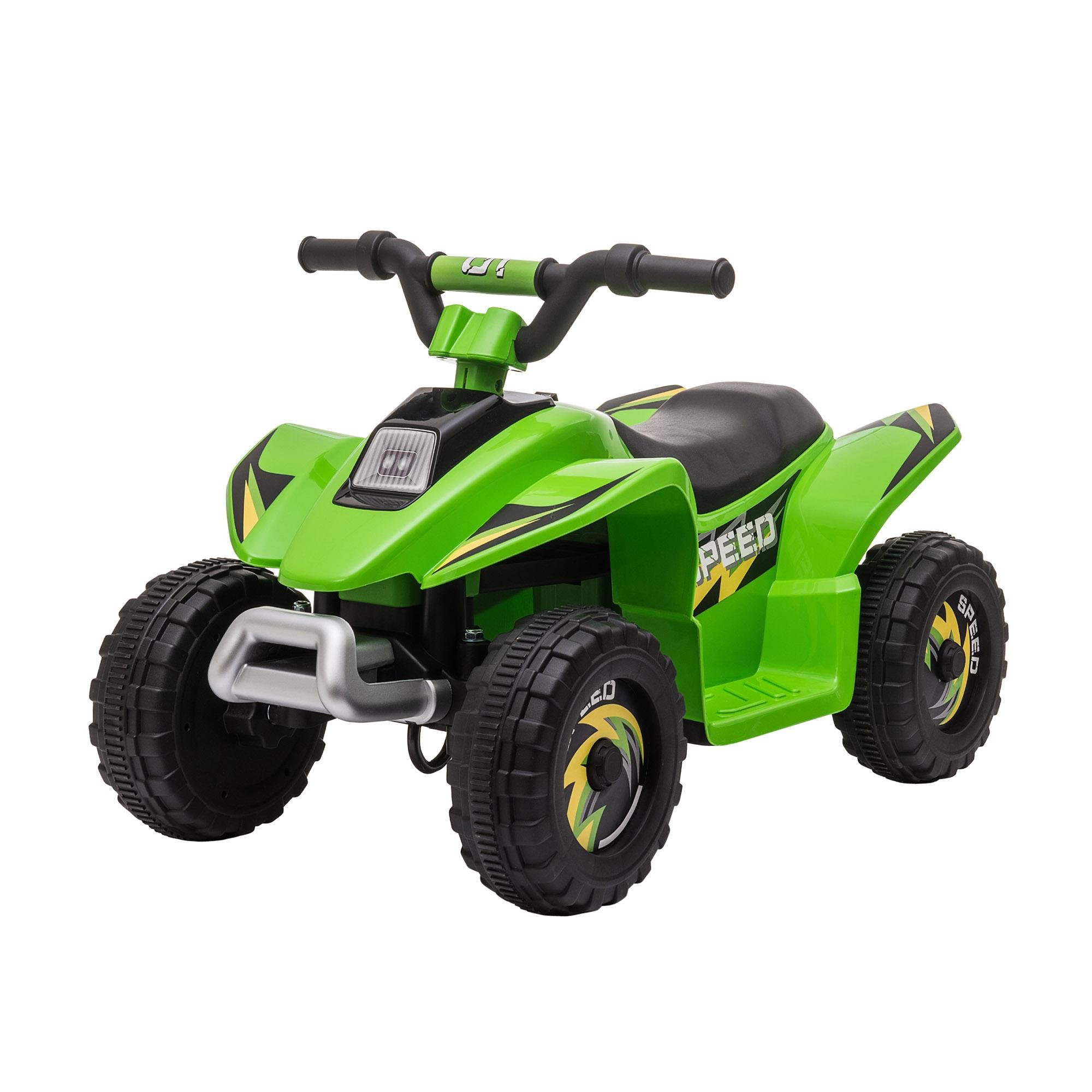 Green 6V Toddler Quad with Forward and Reverse Buttons