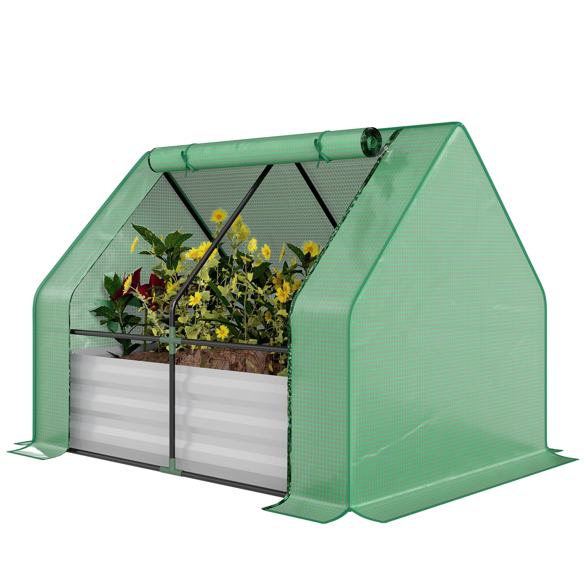 Green Steel Raised Greenhouse, Dual-Use, 50 x 37.4 x 36.2 in