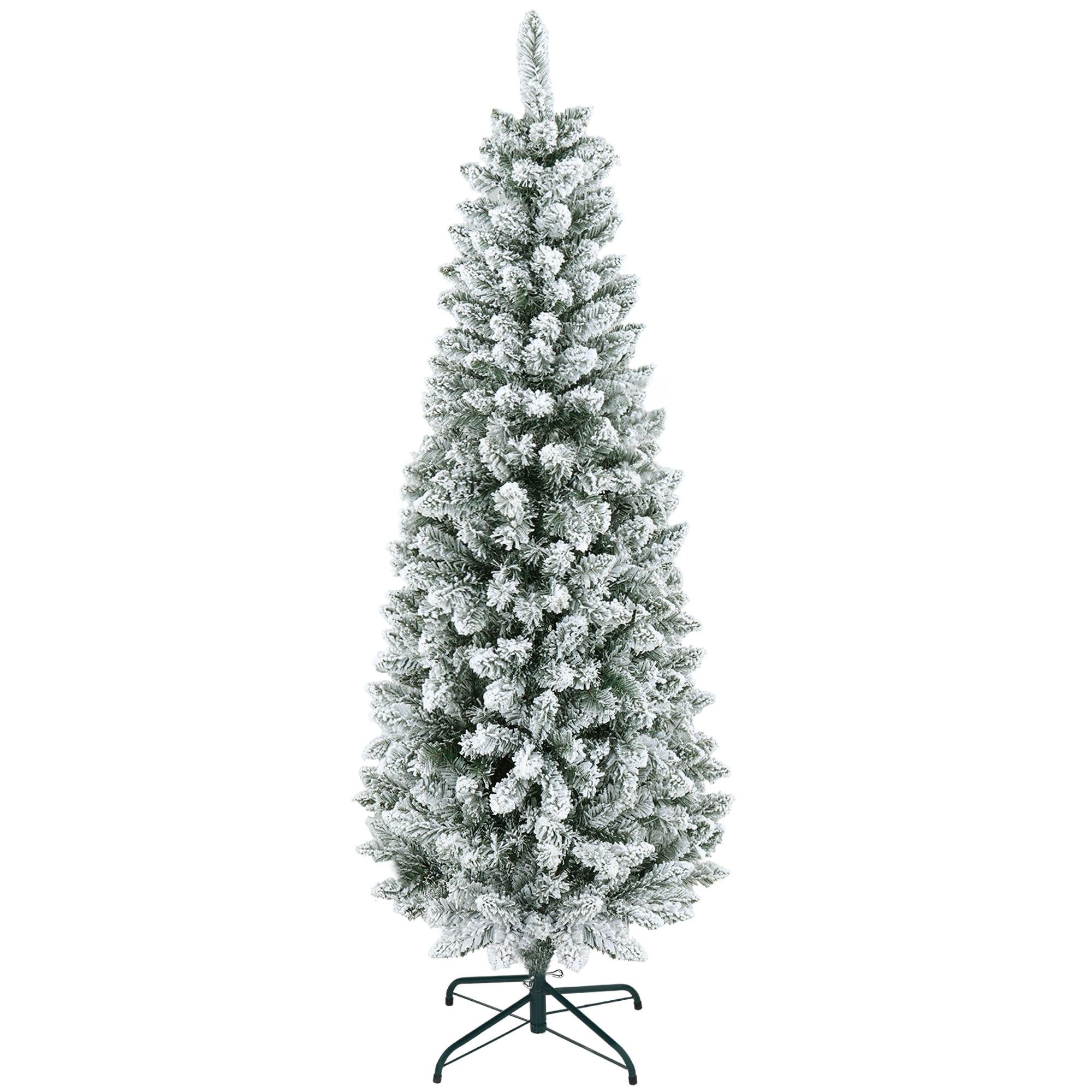 6 ft flocked christmas tree with 479 branch tips