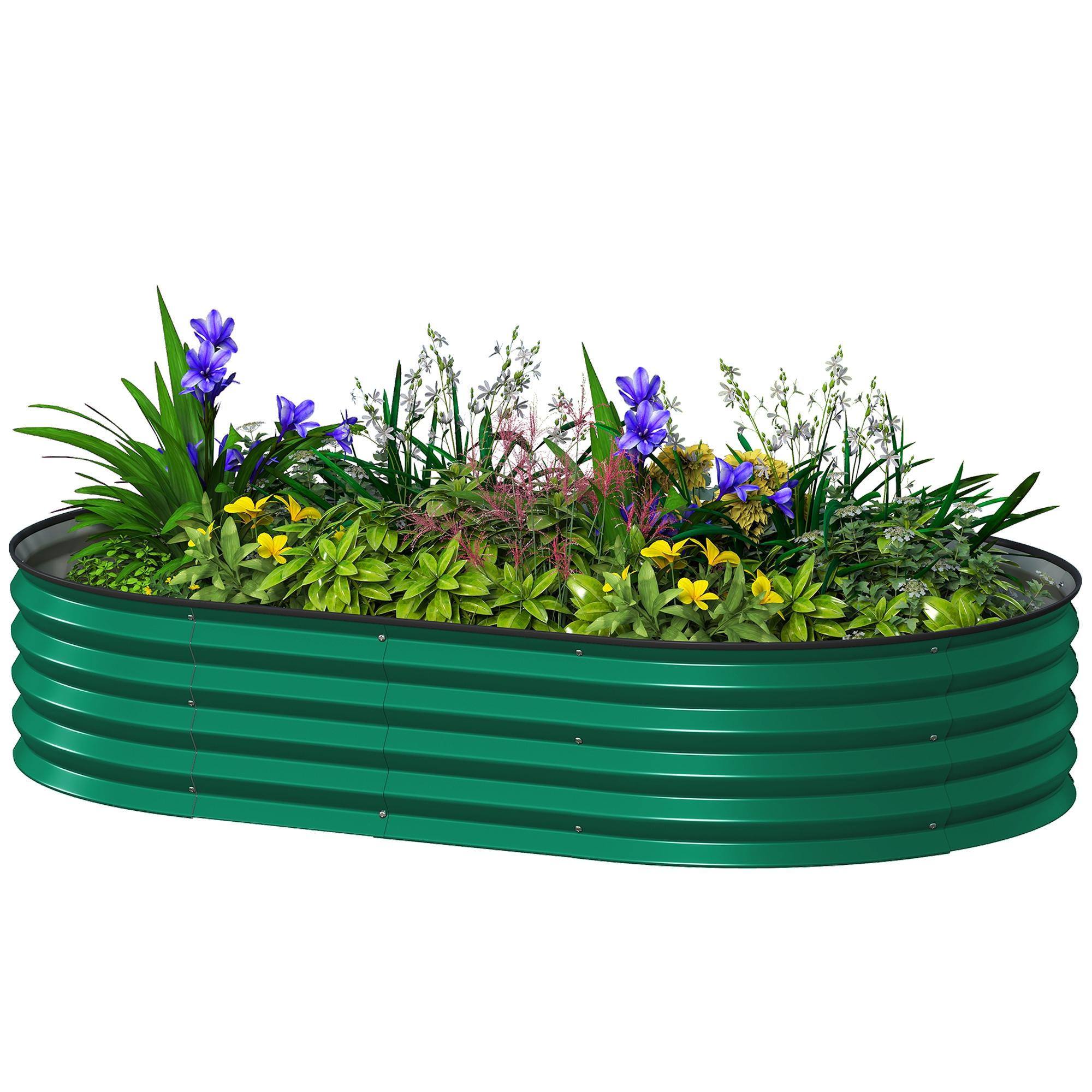 5 x 3 green planter – Galvanised Steel Raised Garden Bed