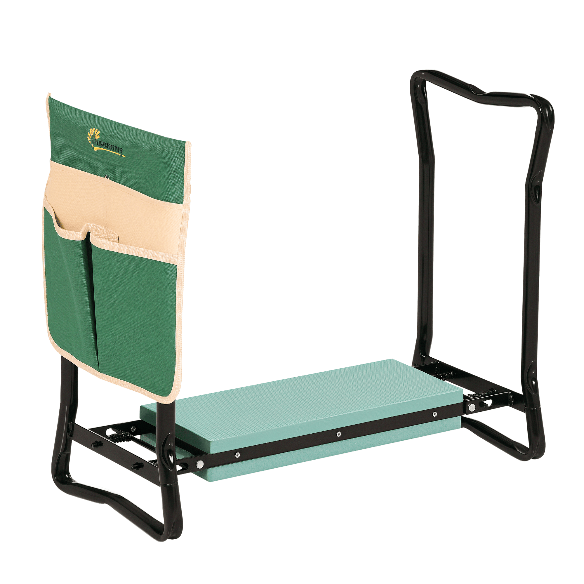 Green Garden Kneeler Seat with Foldable 2-in-1 Design