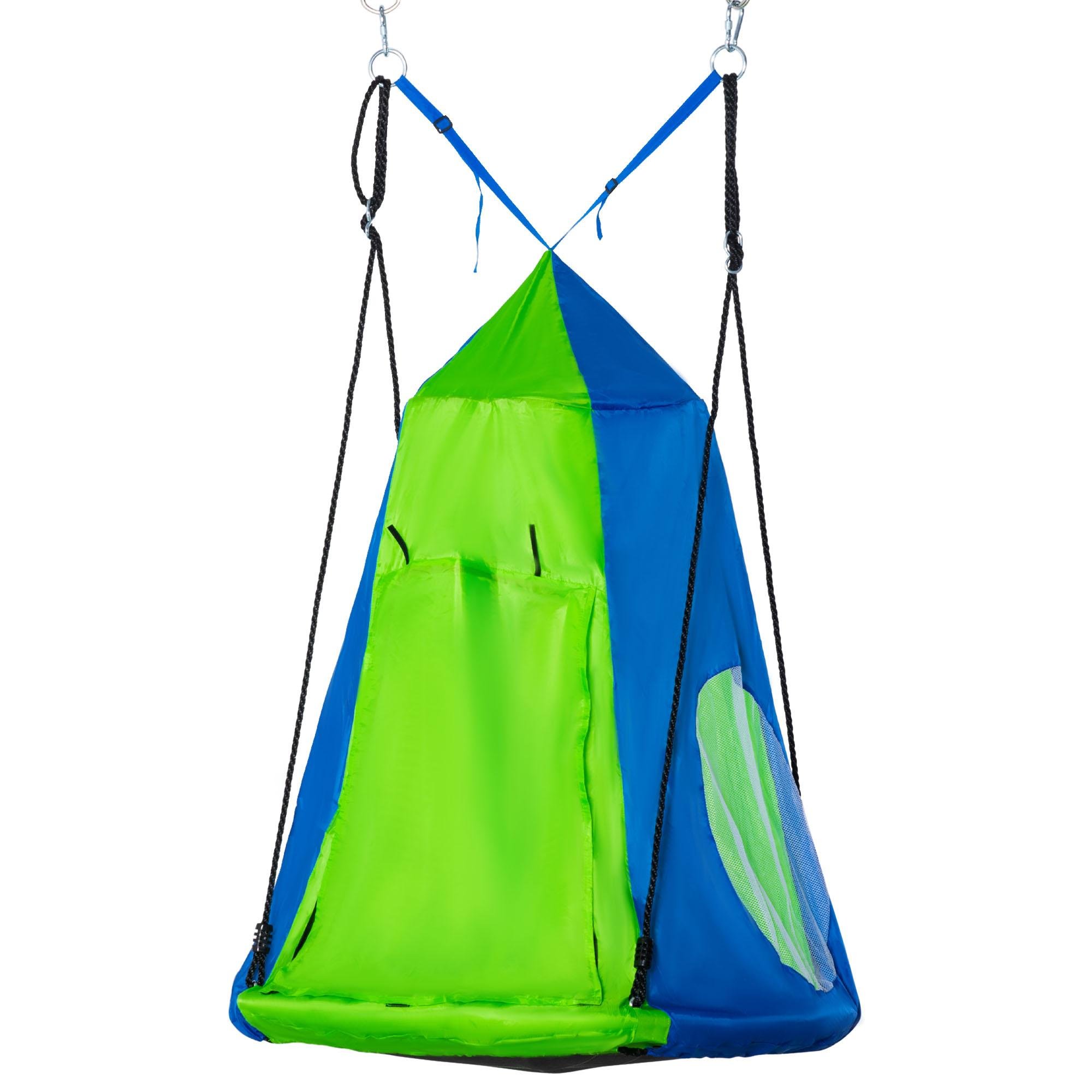 Green Hanging Pod Swing, 2-in-1 Tent for Indoor & Outdoor
