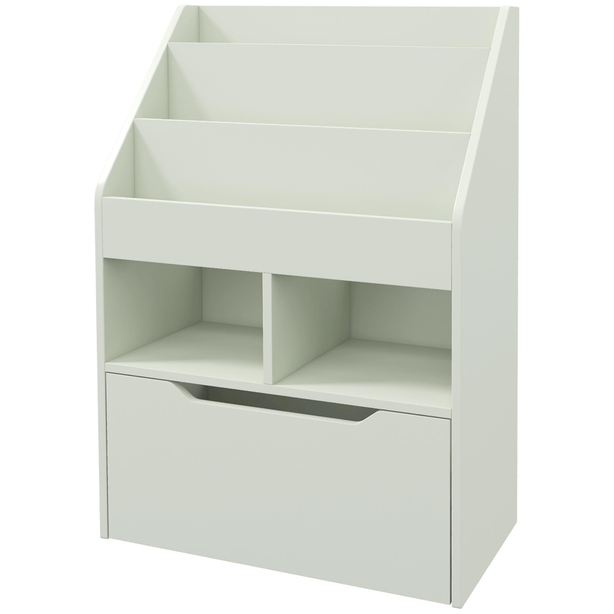 Green Kids Bookcase Drawer with Three Shelves