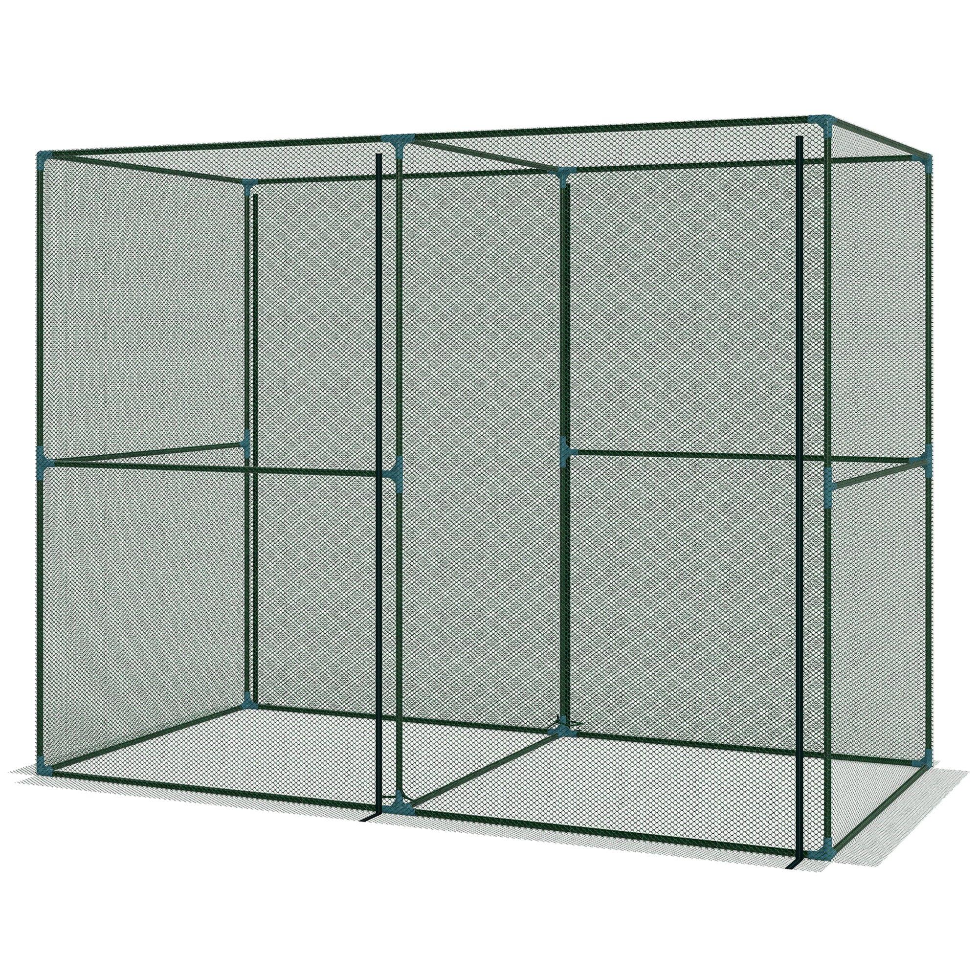 Green Steel Crop Cage with Walk-In Doors, 8' x 4'