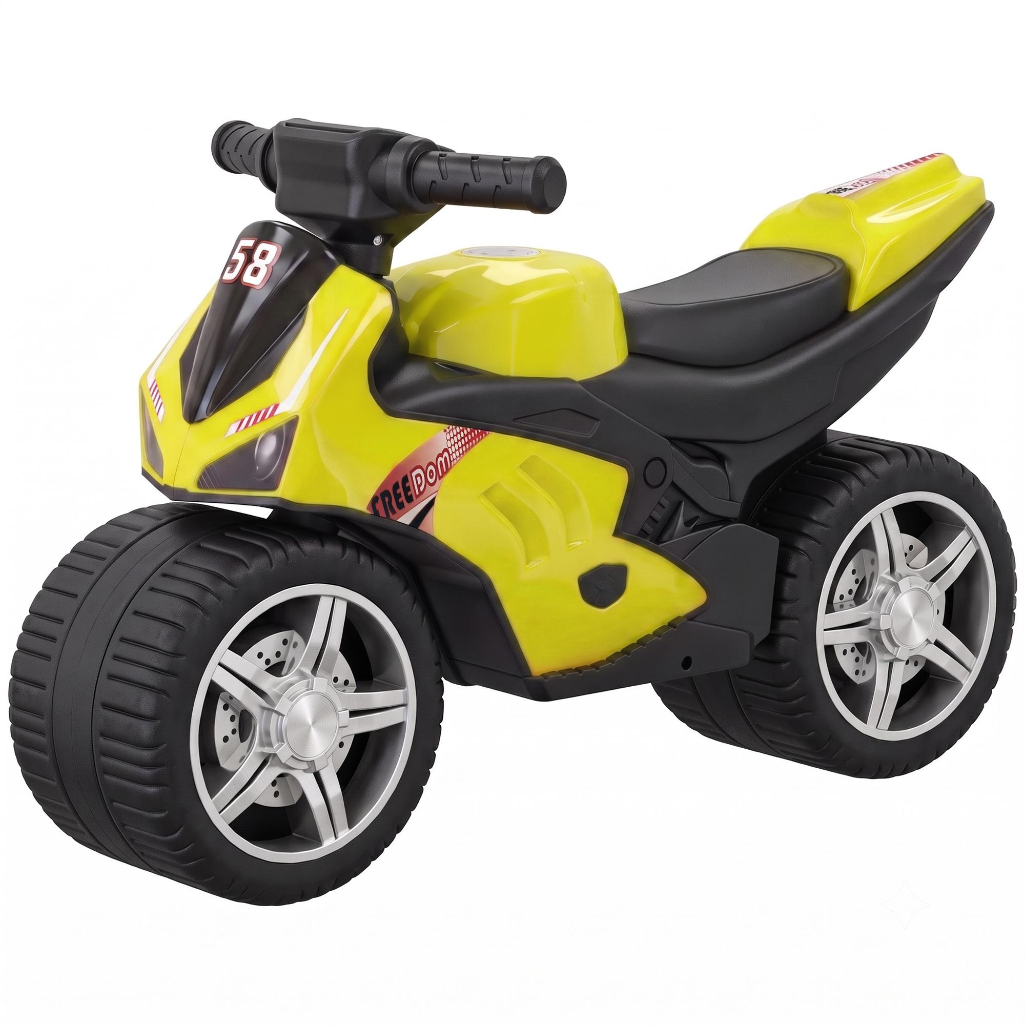 Green Toddler Motorcycle Balance Bike with Music Button