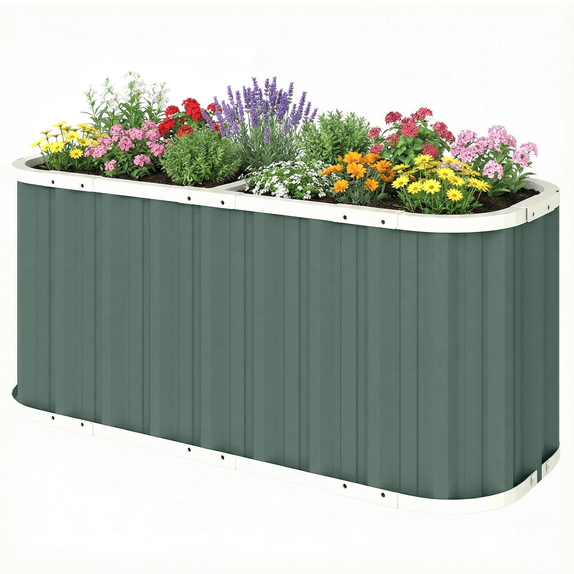 4.5 Foot Deep Planter, Galvanized Steel, 24-Inch Garden Bed