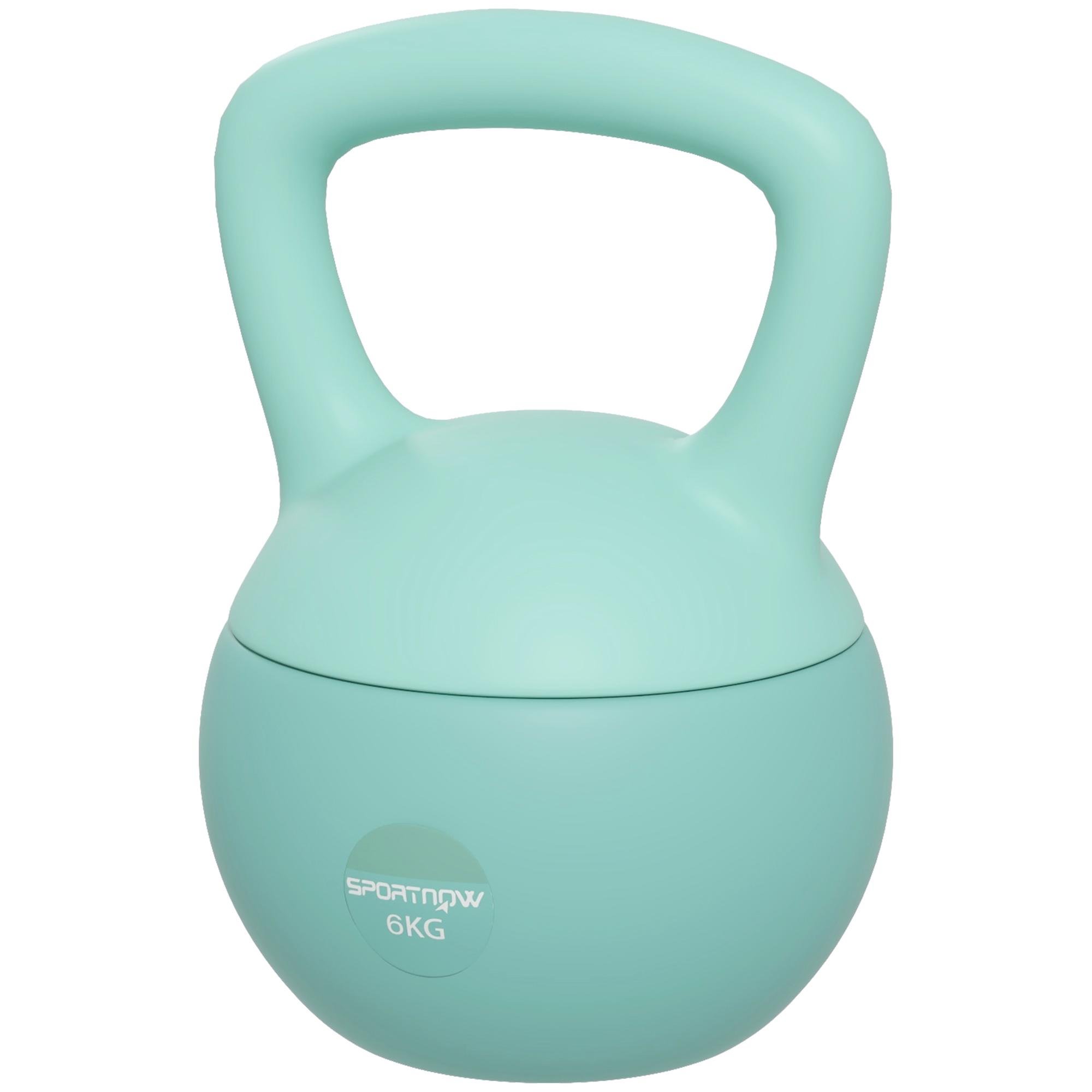 Green 13 lb Soft Kettlebell with Flat Base