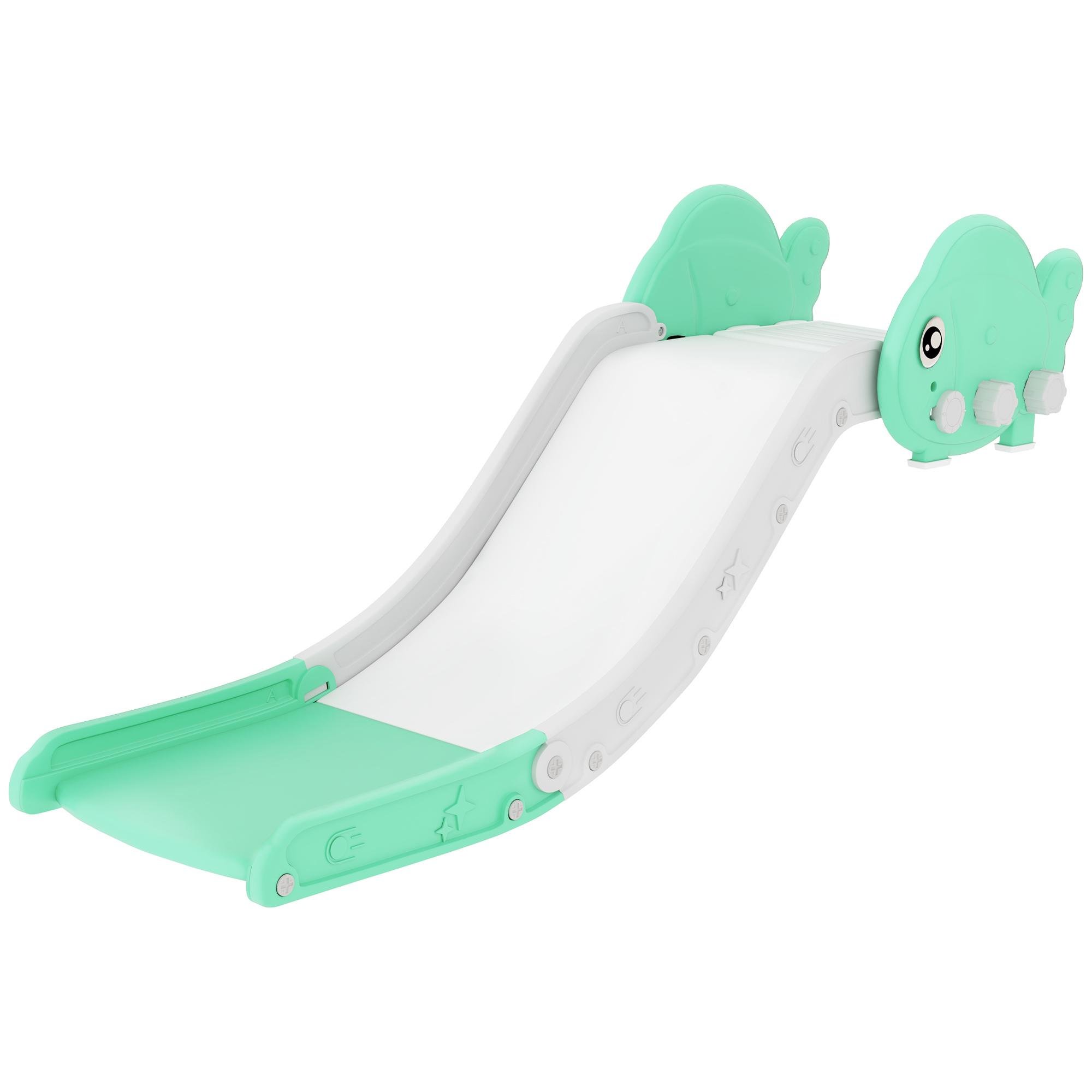 Green HDPE Couch Slide, Extra-Long Indoor Toddler Slide
