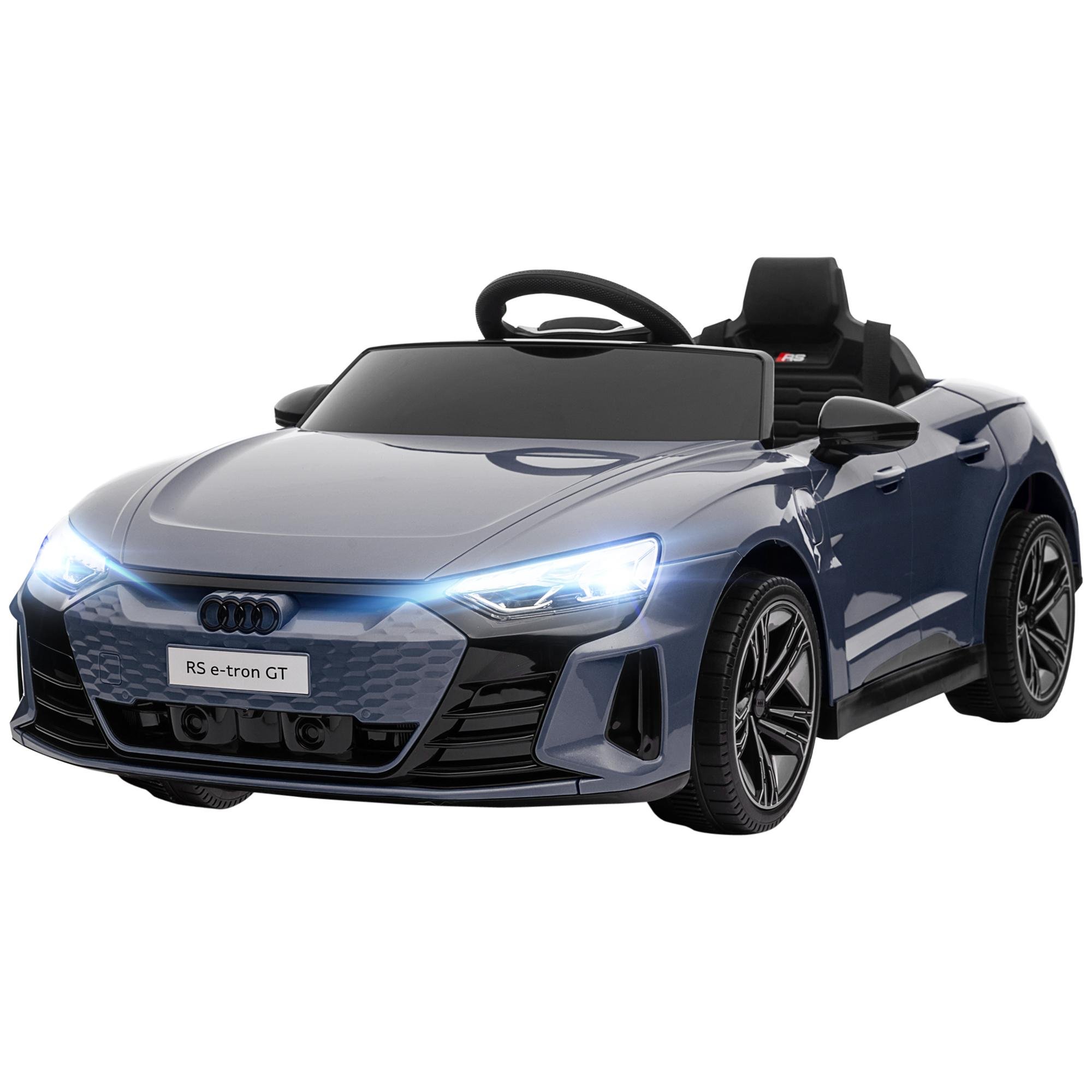 Grey 12V Kids Ride-On Car with Parent Remote Control
