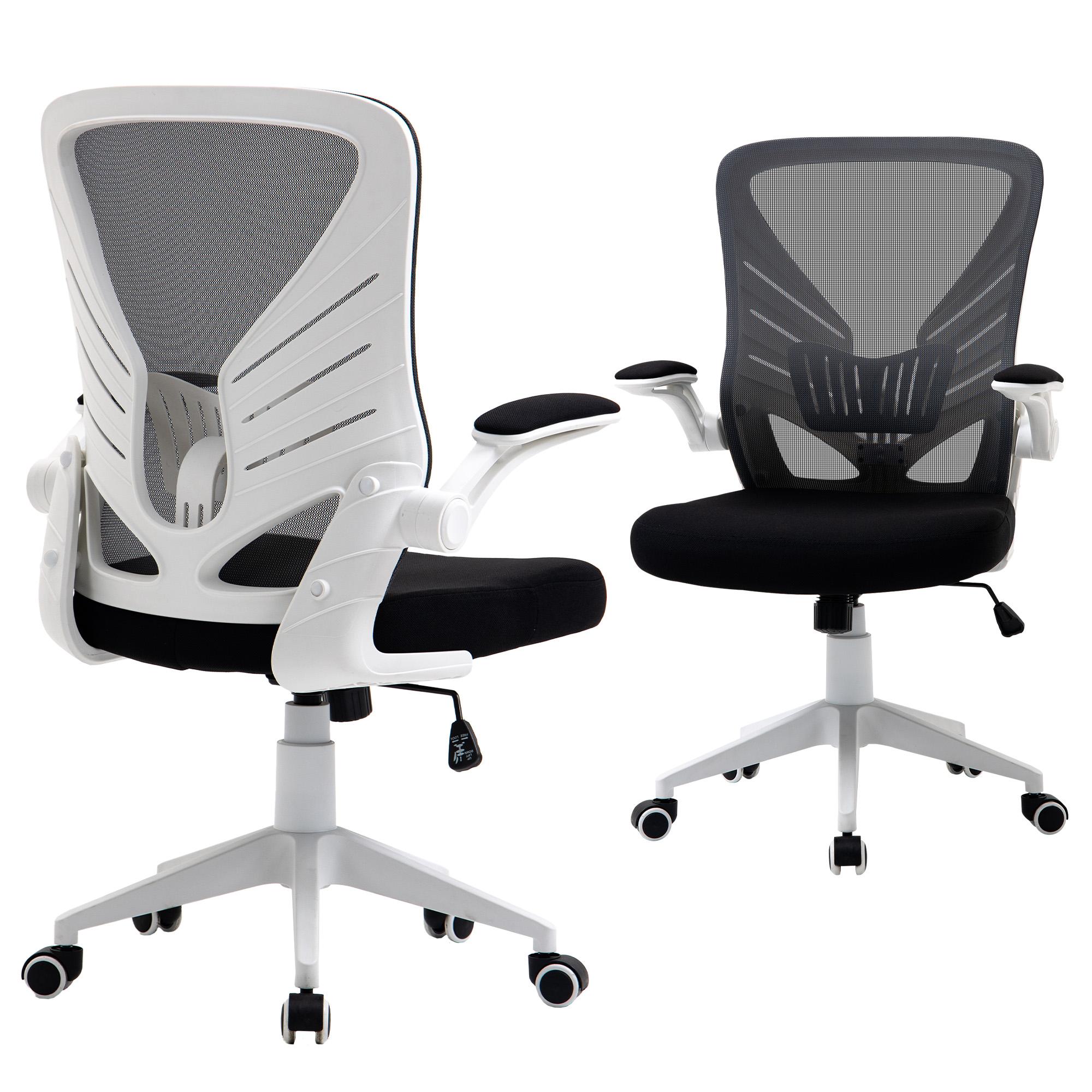White Frame Mesh Task Chair with Lumbar Support