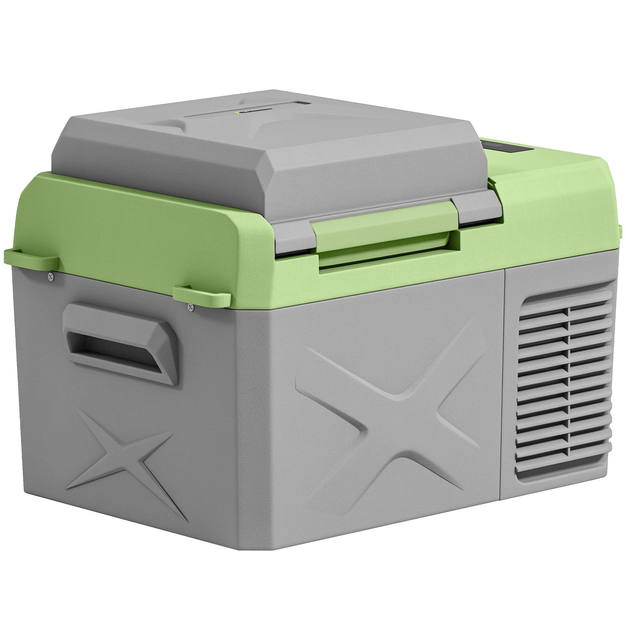 12 qt green car fridge with AC/DC power for travel
