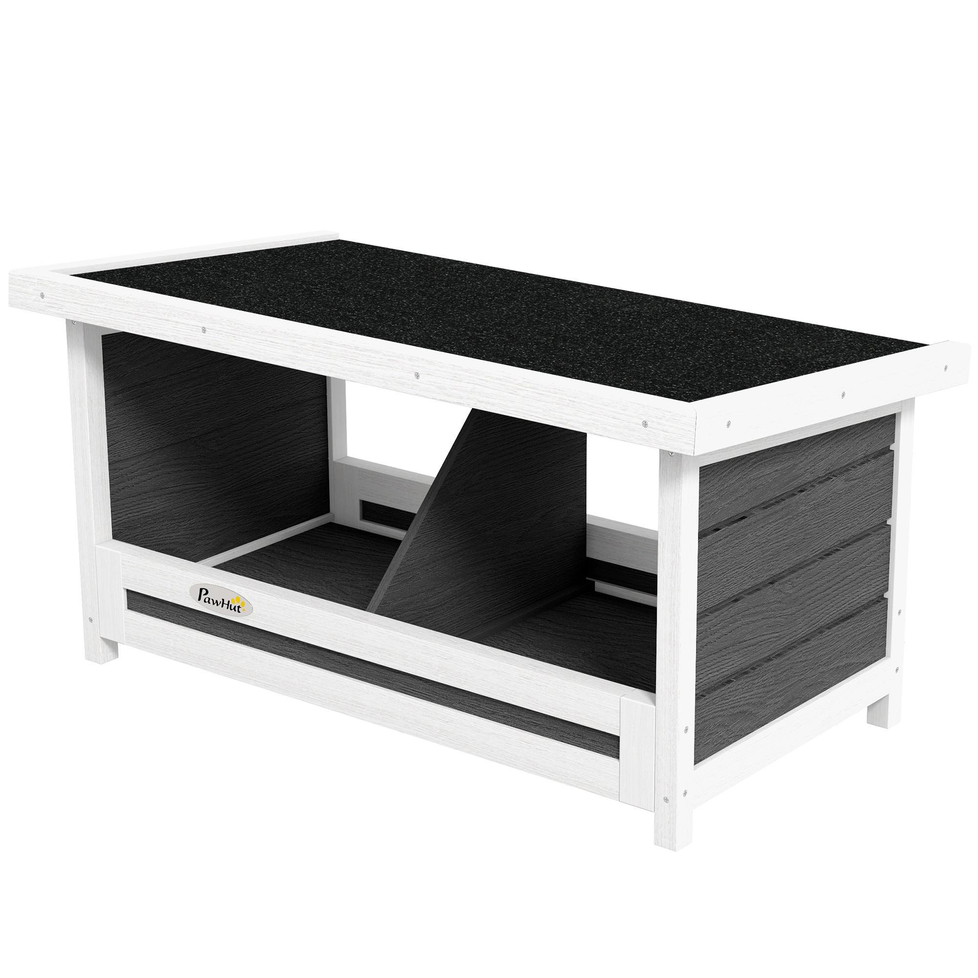 Grey Fir Nesting Boxes with Asphalt Roof for 2 Hens