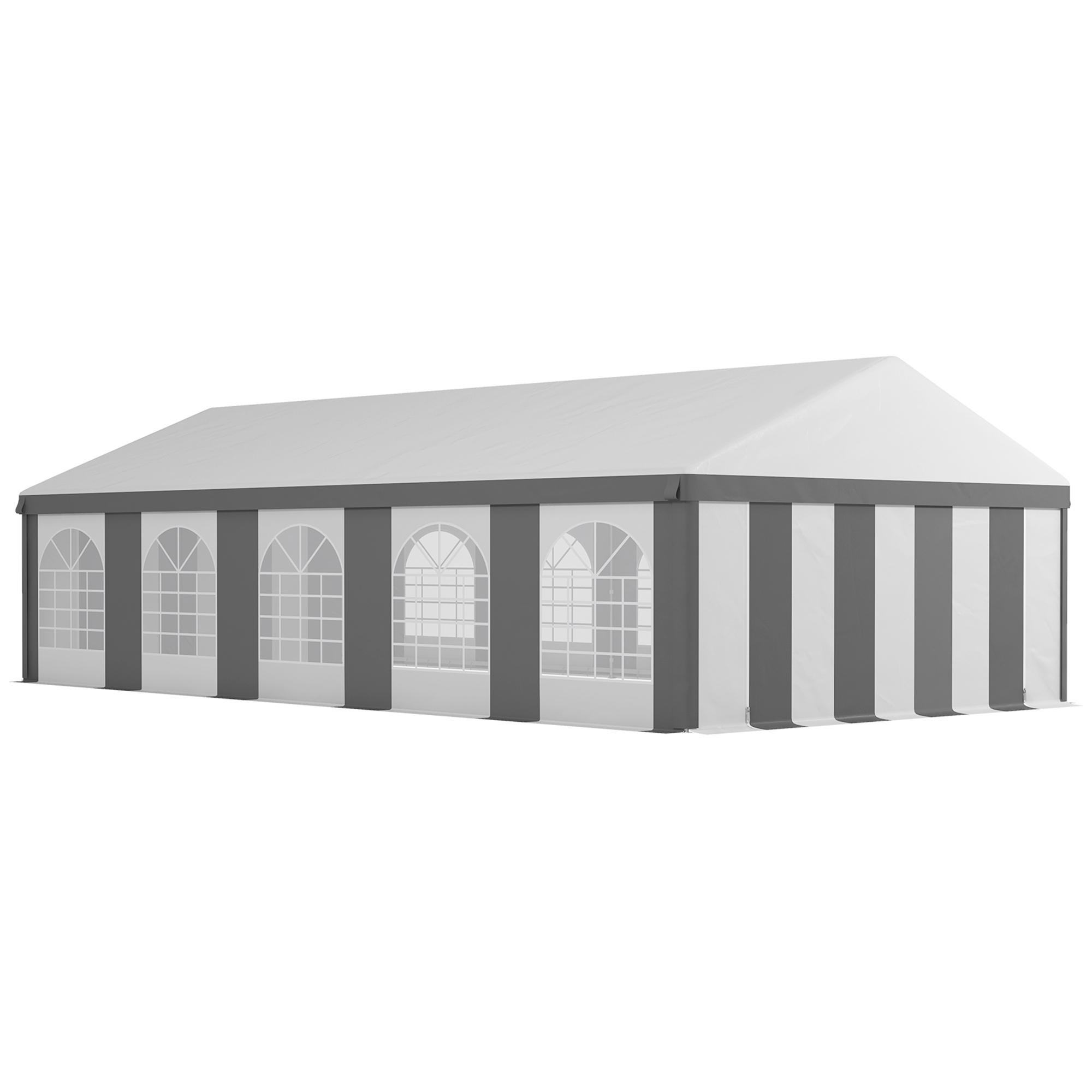 20x33 Grey Carport Tent with Removable Sidewalls